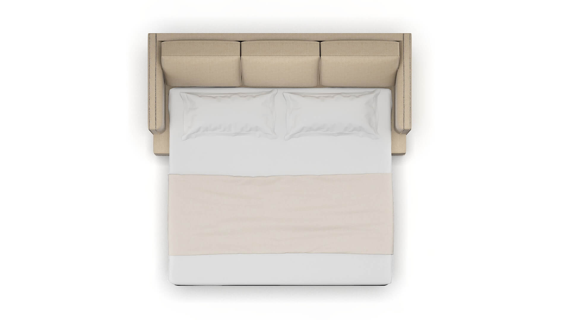 Riga Avenger Burlap Sofa Sleeper Espresso legs 3