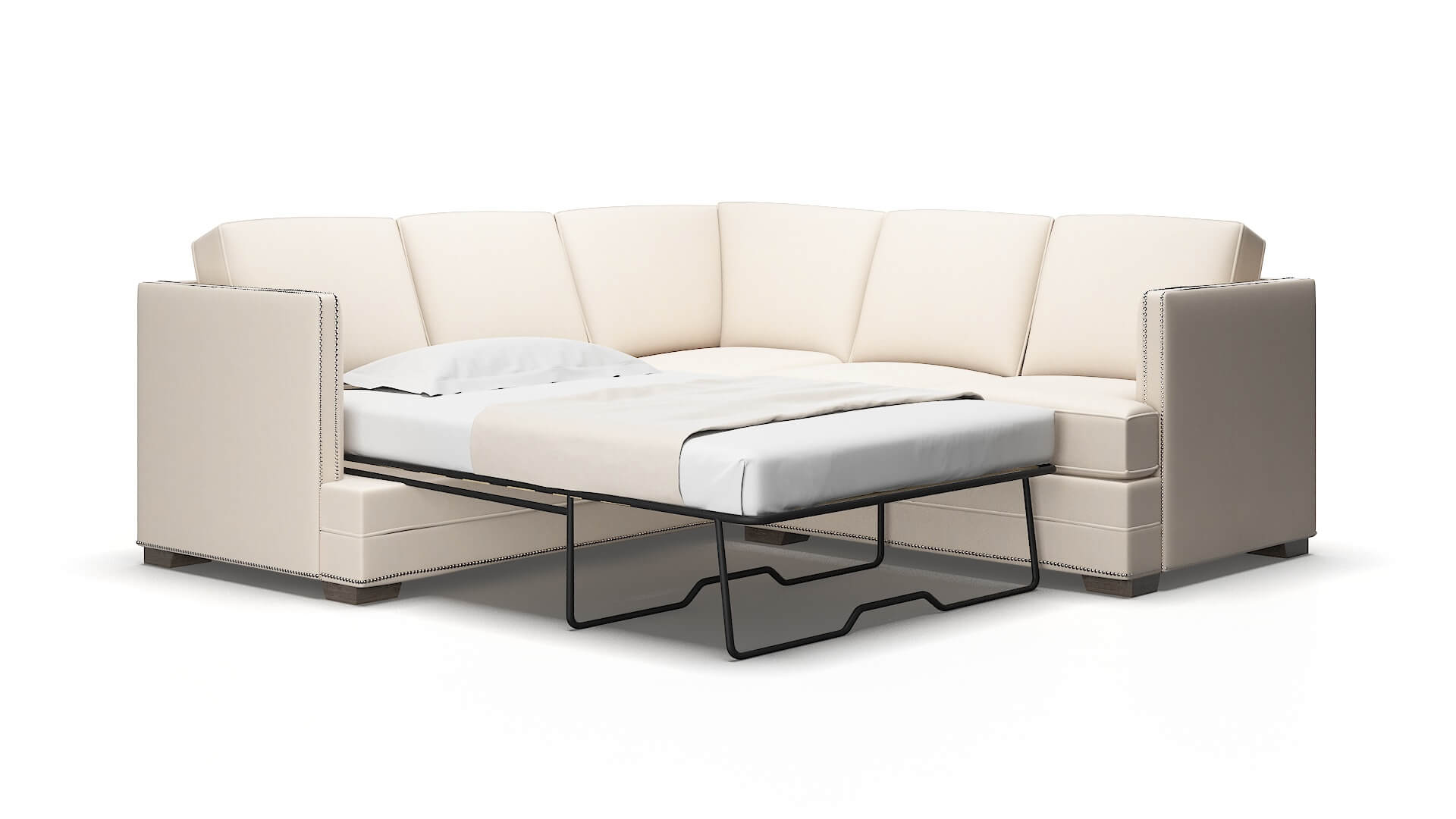 Riga Bella buckwheat Sectional sleeper Espresso Legs  2