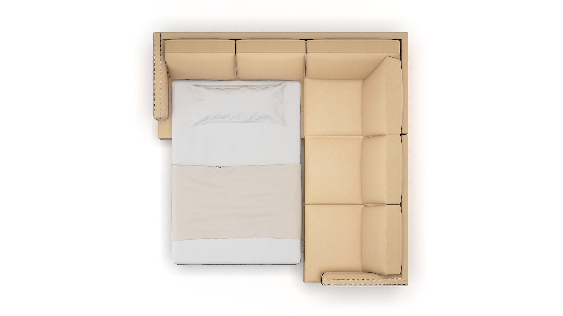 Riga Bella Coffee Sectional Sleeper Espresso legs 3