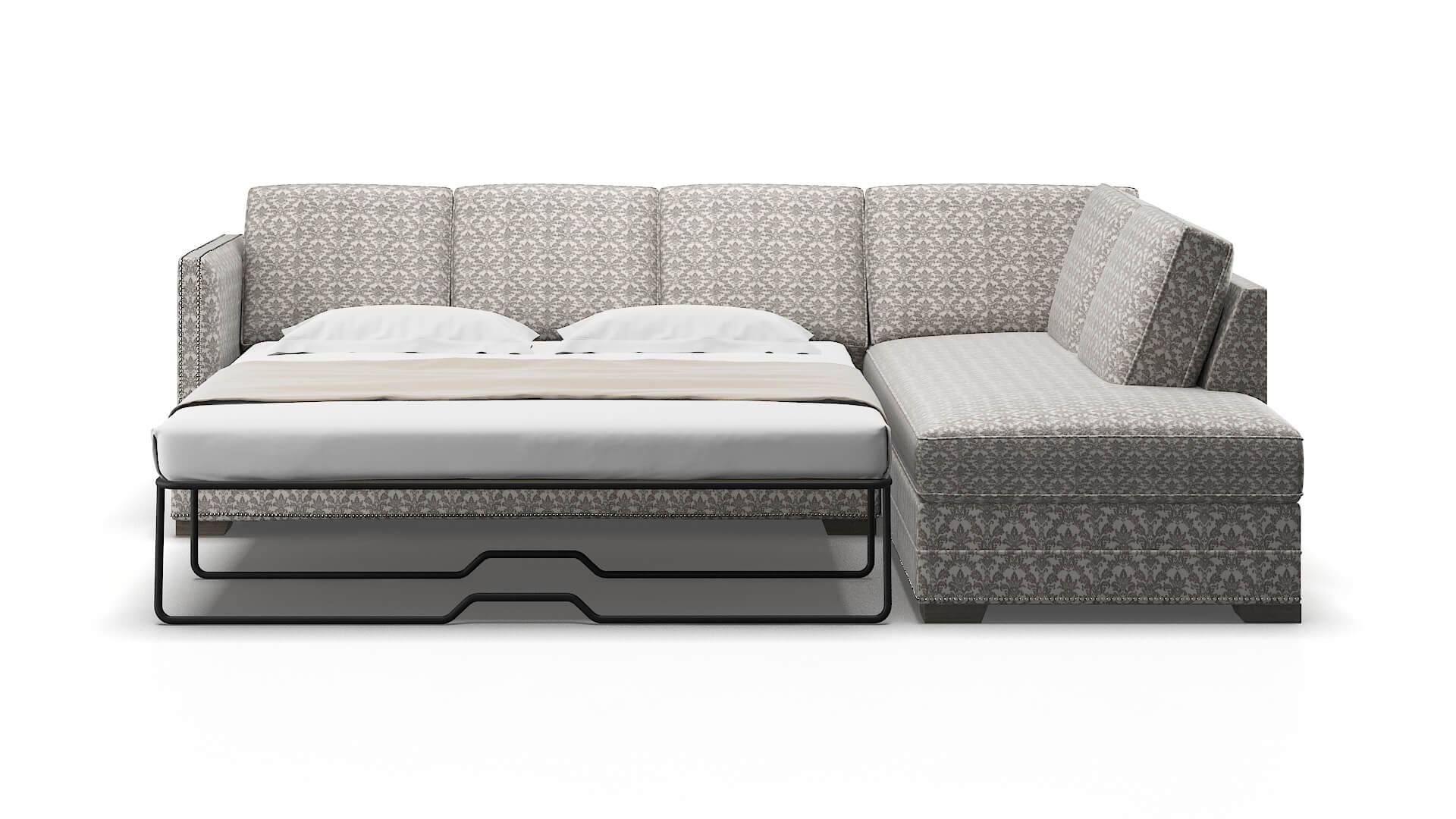 Riga Bergamo Dove Panel Sleeper Espresso legs 1