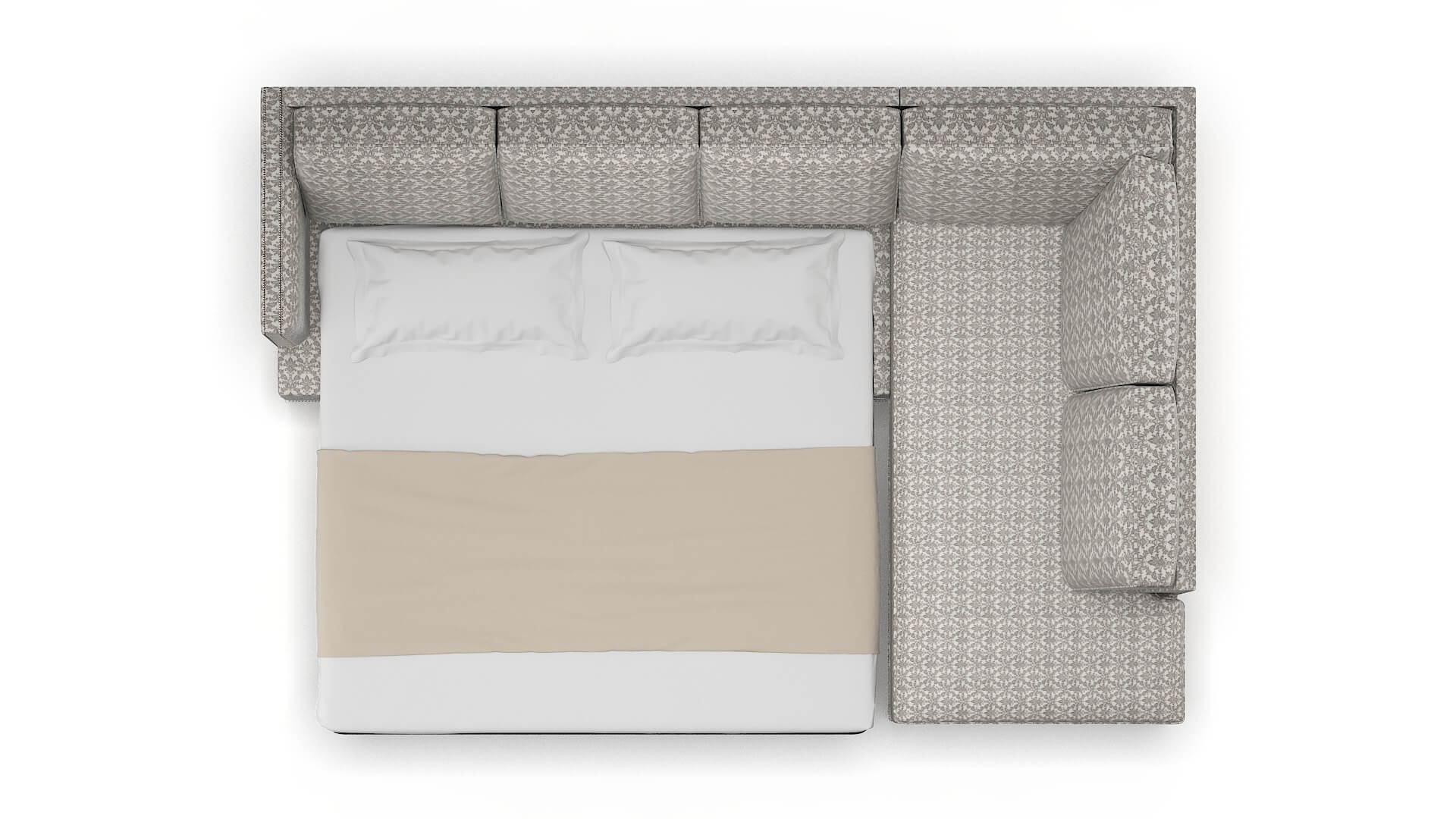 Riga Bergamo Dove Panel Sleeper Espresso legs 3