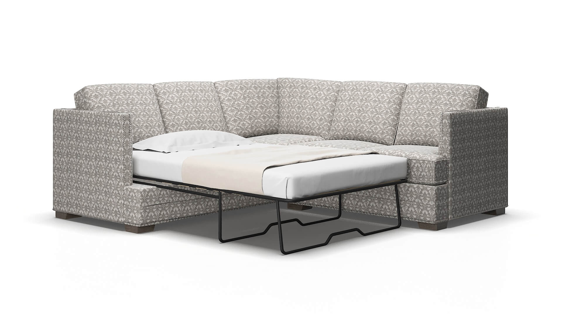 Riga Bergamo dove Sectional sleeper Espresso Legs  2