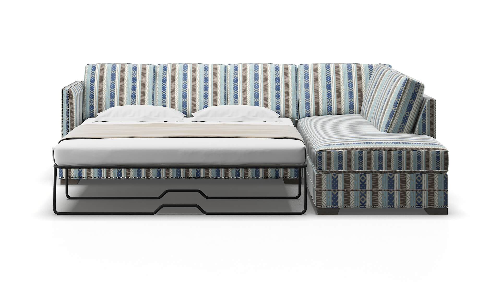 Riga Bodhi Indigo Panel Sleeper Espresso legs 1