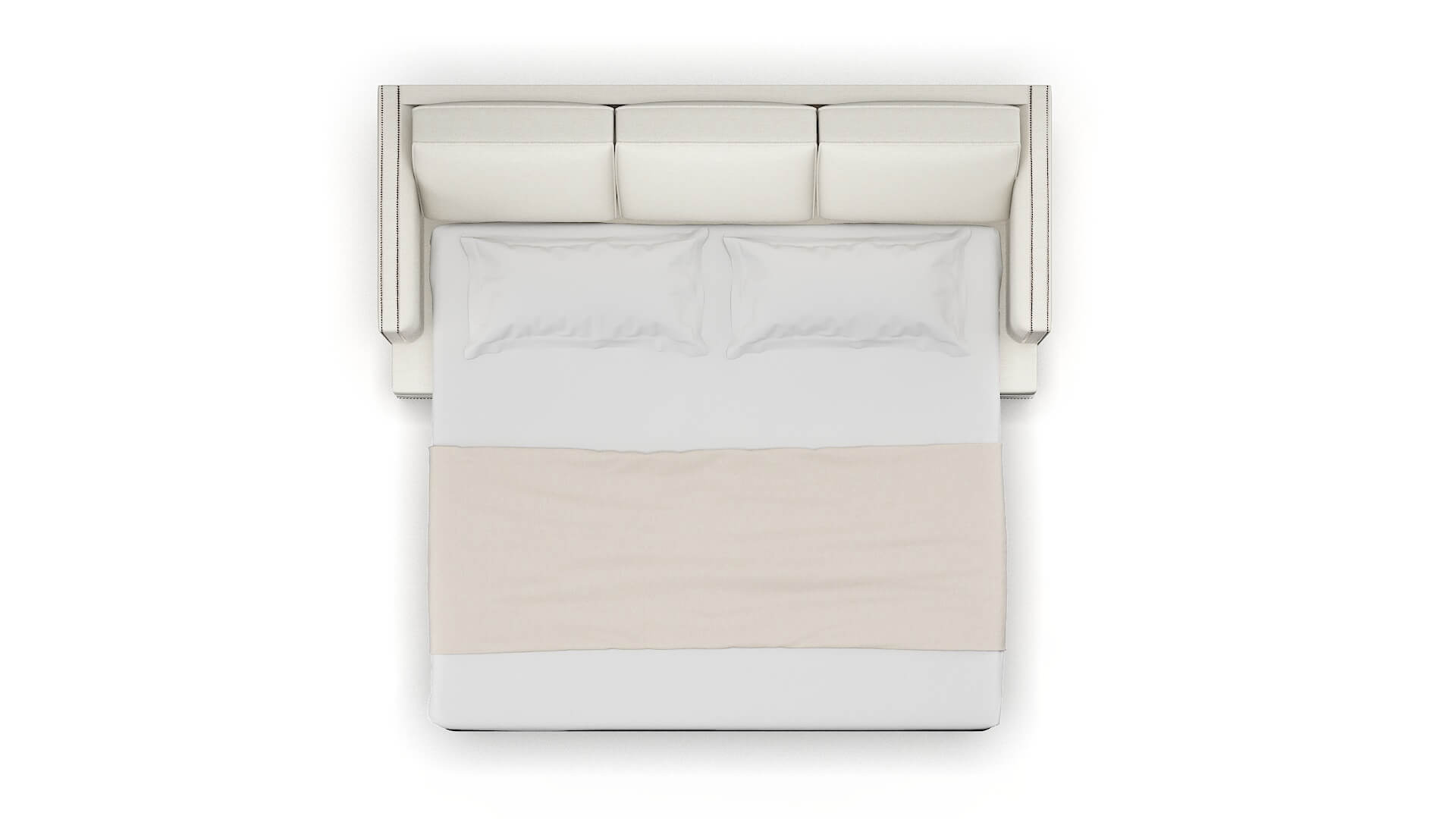 Riga Catalina Ivory Sofa Sleeper Espresso legs 3