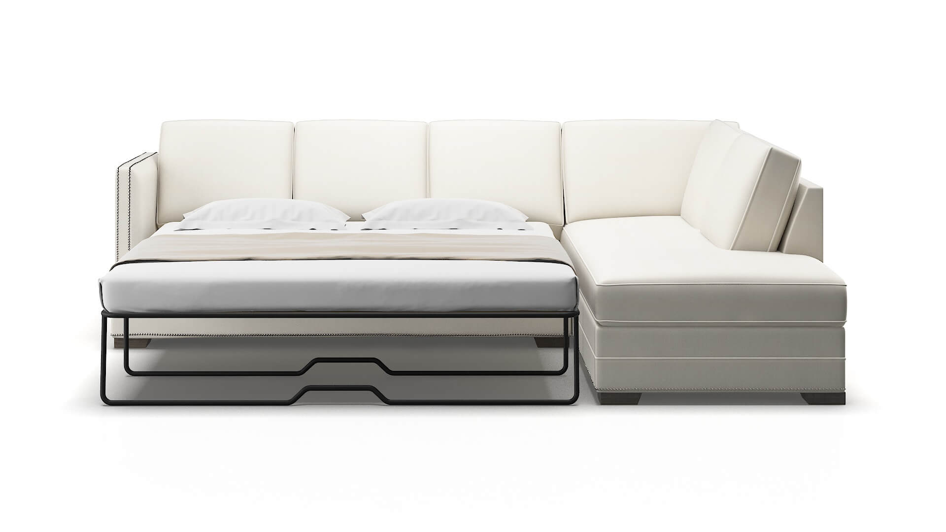 Riga Chance Bone Panel Sleeper Espresso legs 1