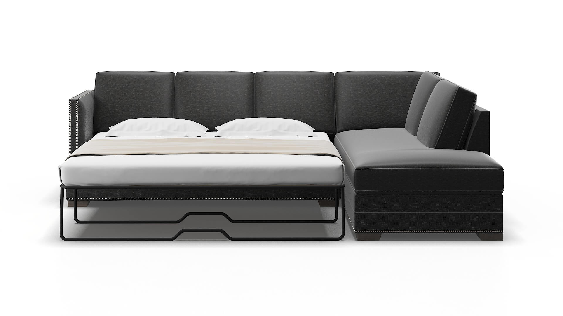 Riga Chance Denim Panel Sleeper Espresso legs 1