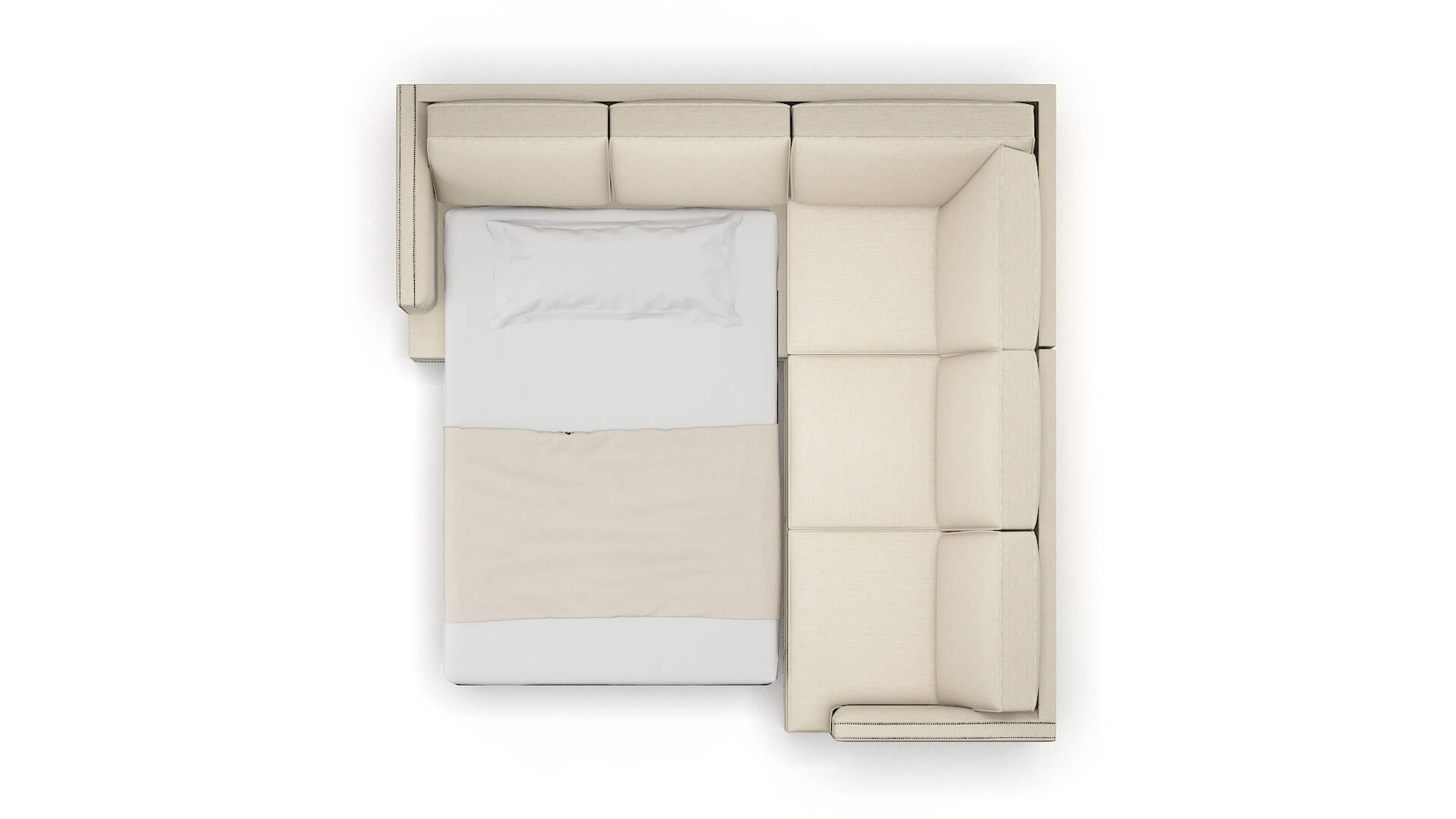 Riga Chance Sand Sectional Sleeper Espresso legs 3