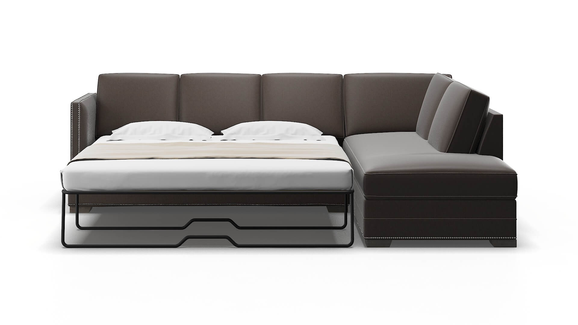 Riga Cosmo Chocolate Panel Sleeper Espresso legs 1