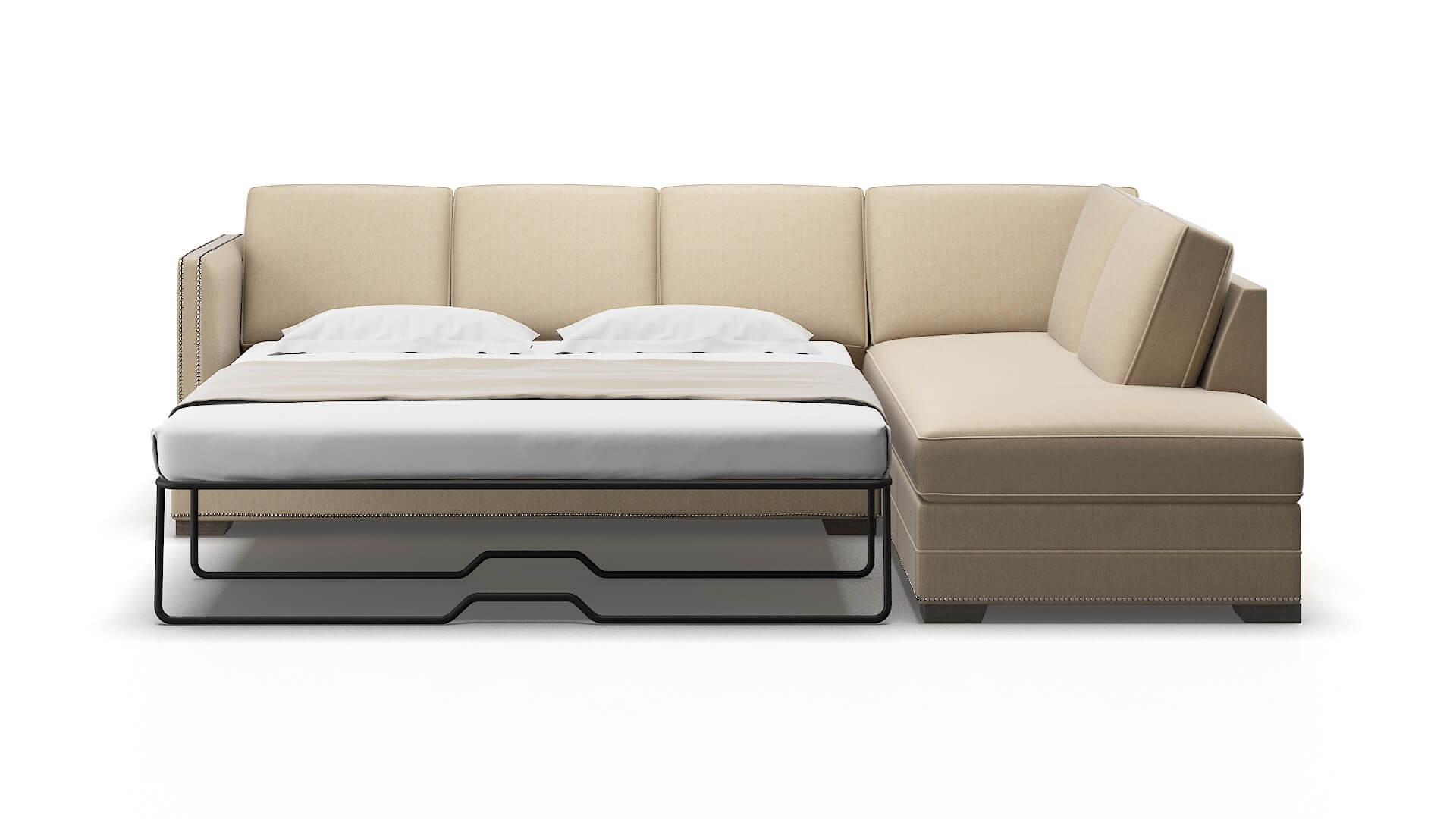 Riga Cosmo Fawn Panel Sleeper Espresso legs 1