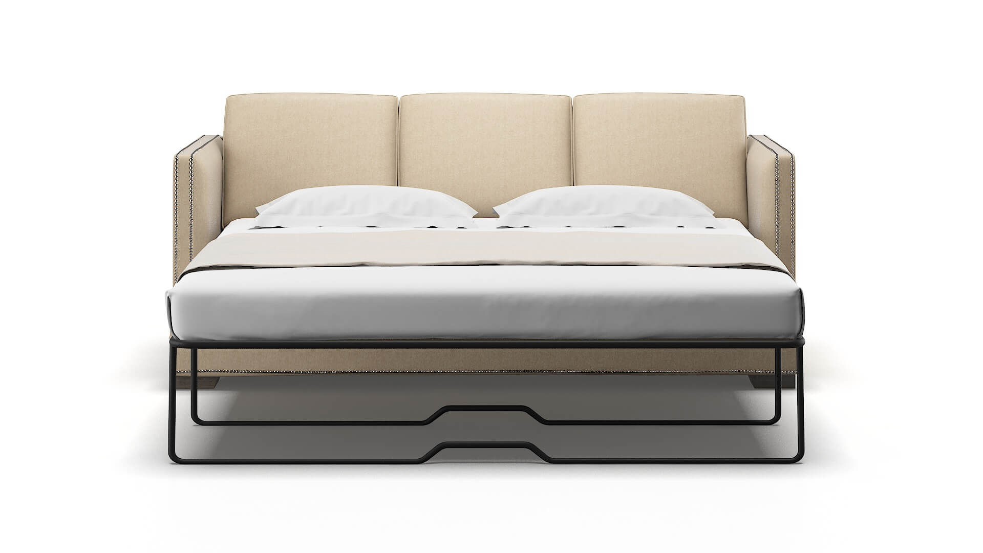 Riga Cosmo Fawn Sofa Sleeper Espresso legs 1