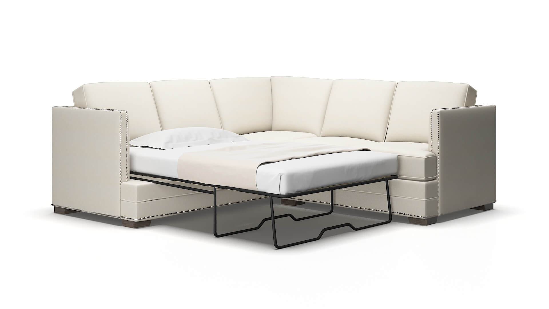 Riga Cosmo sand Sectional sleeper Espresso Legs  2