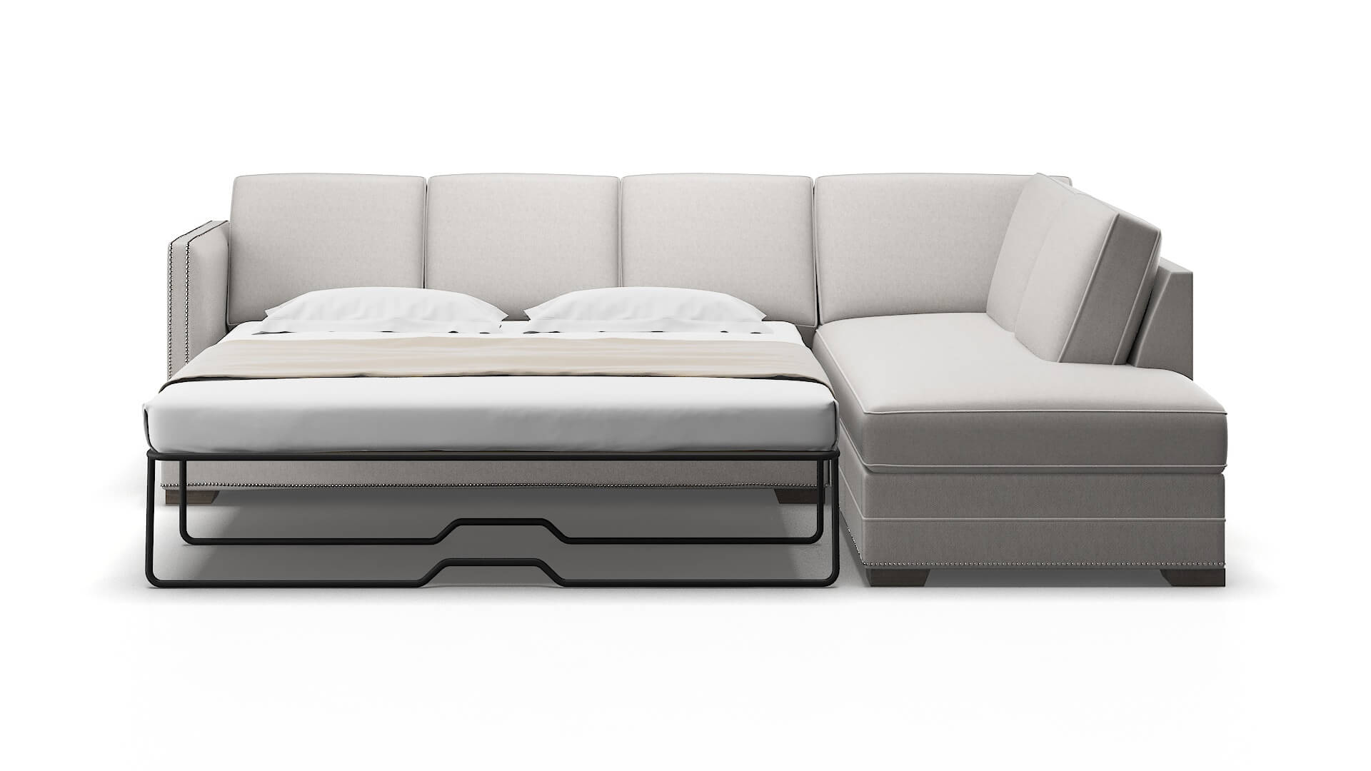 Riga Cosmo Silver Panel Sleeper Espresso legs 1