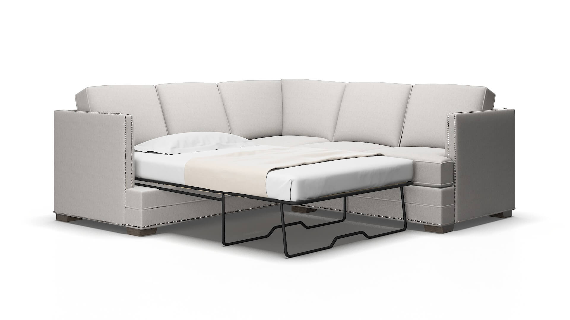 Riga Cosmo silver Sectional sleeper Espresso Legs  2