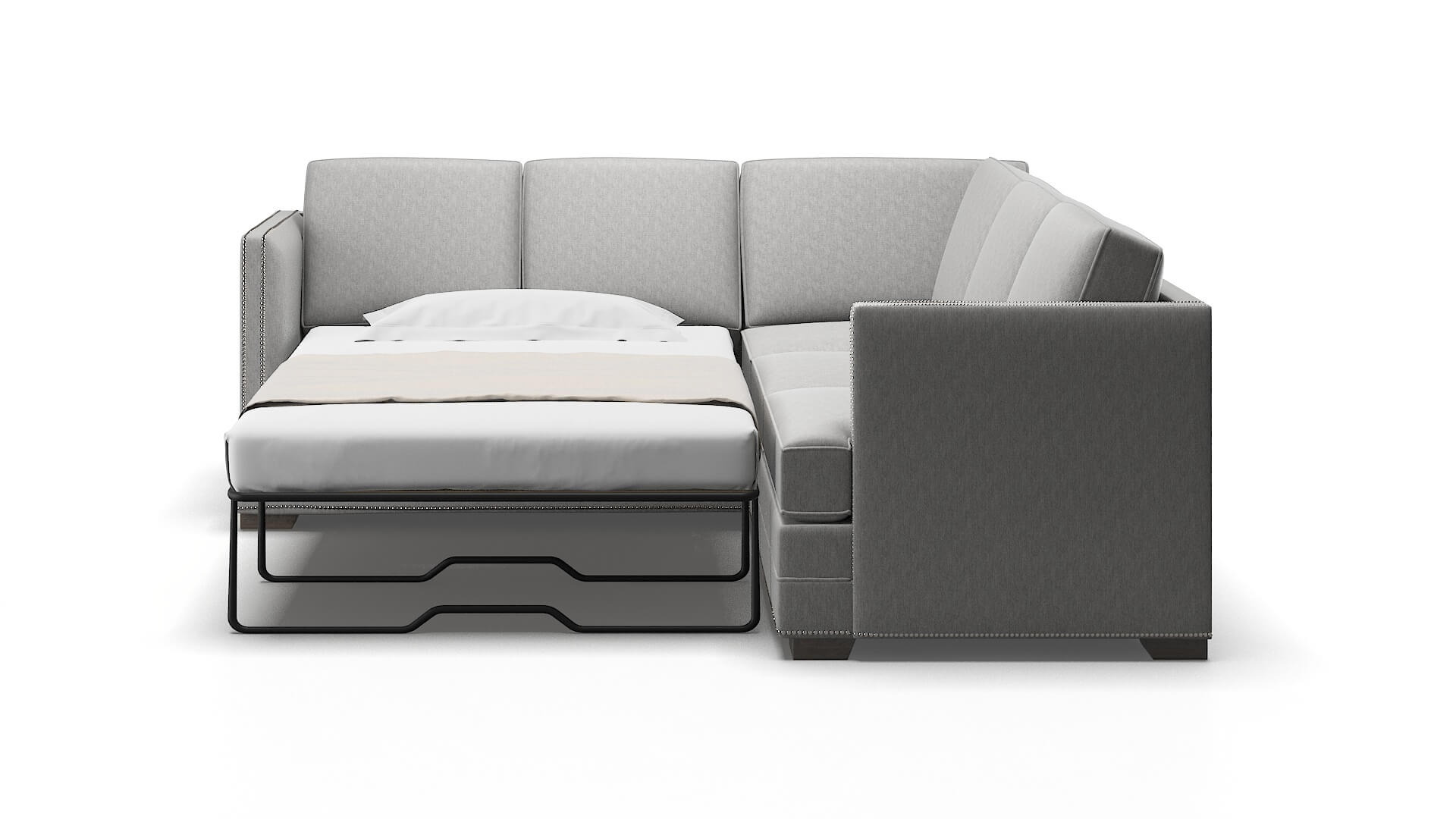 Riga Cosmo Steel Sectional Sleeper Espresso legs 1