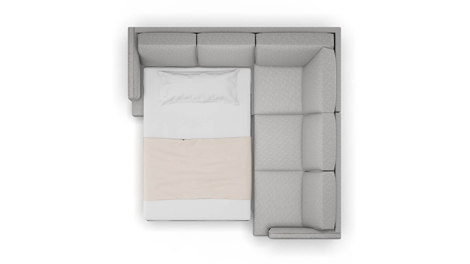 Riga Cosmo Steel Sectional Sleeper Espresso legs 3