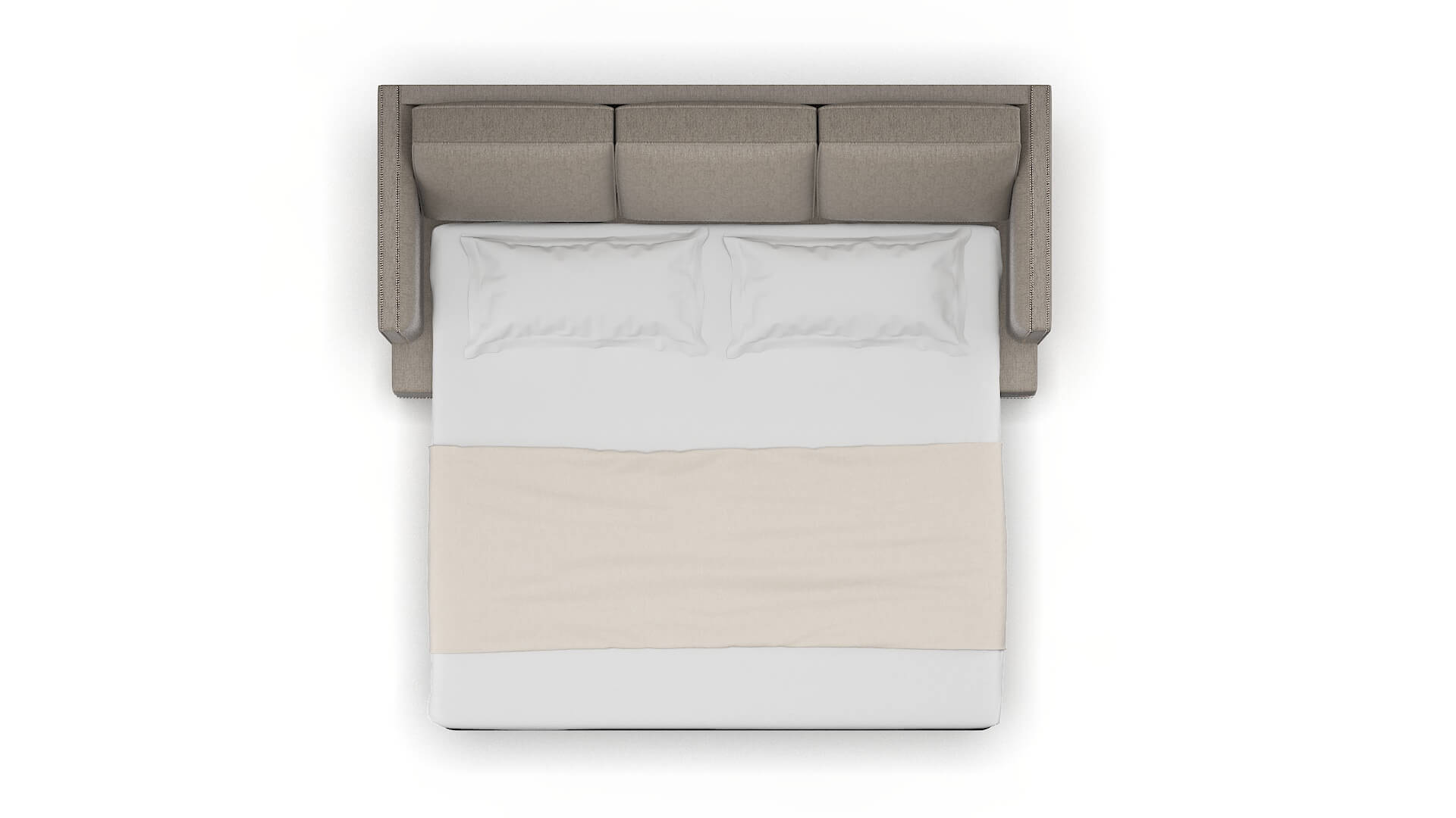 Riga Cosmo Taupe Sofa Sleeper Espresso legs 3