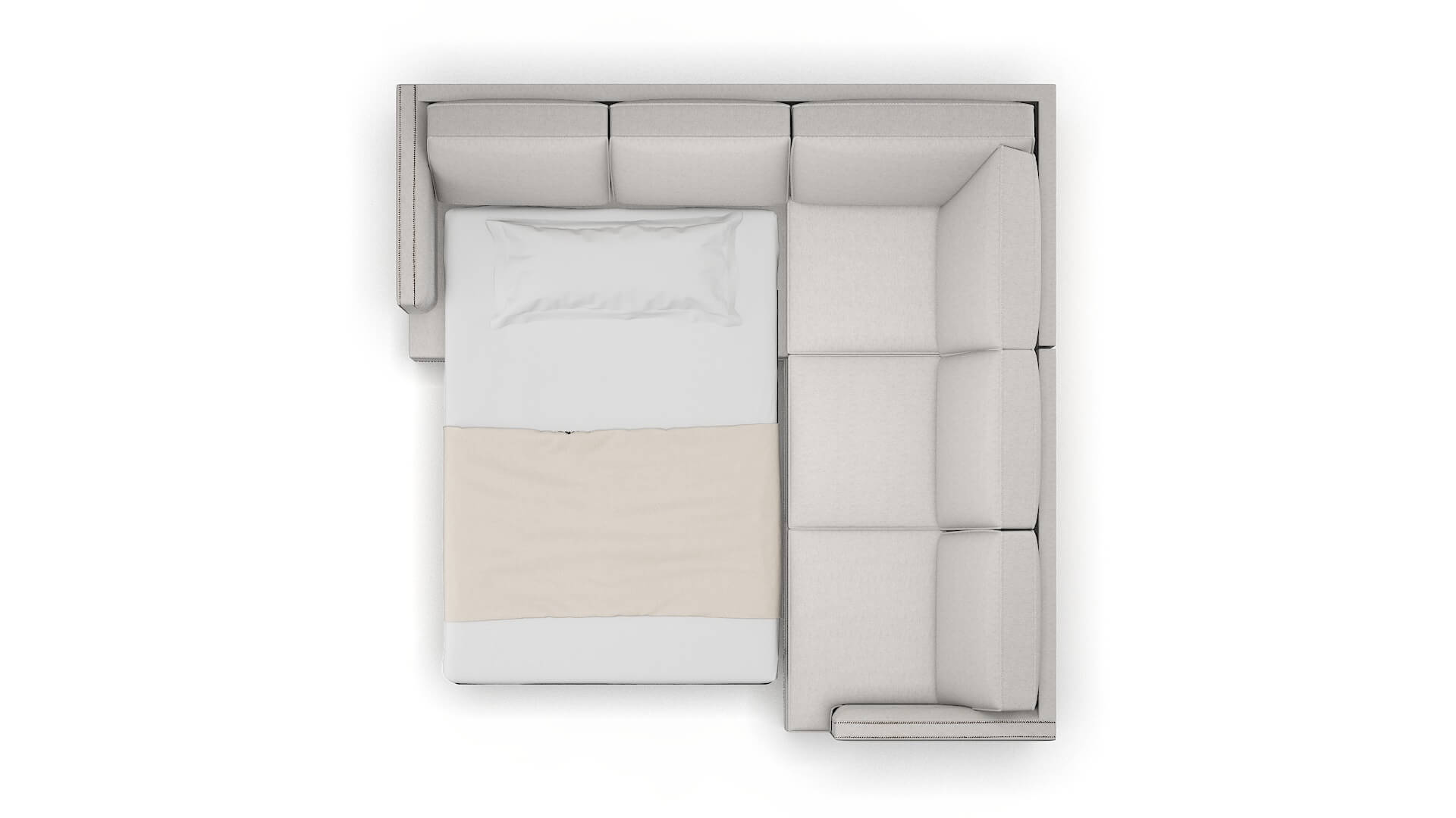 Riga Curious Spa Sectional Sleeper Espresso legs 3