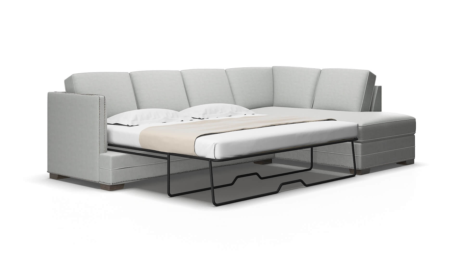 Riga Dawson platinum Panel sleeper Espresso Legs  2