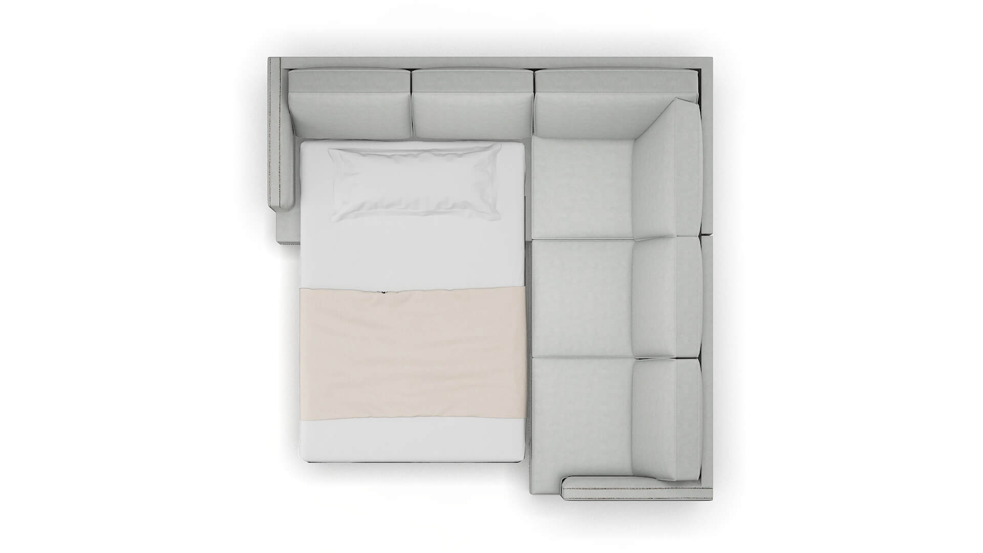 Riga Dawson Platinum Sectional Sleeper Espresso legs 3