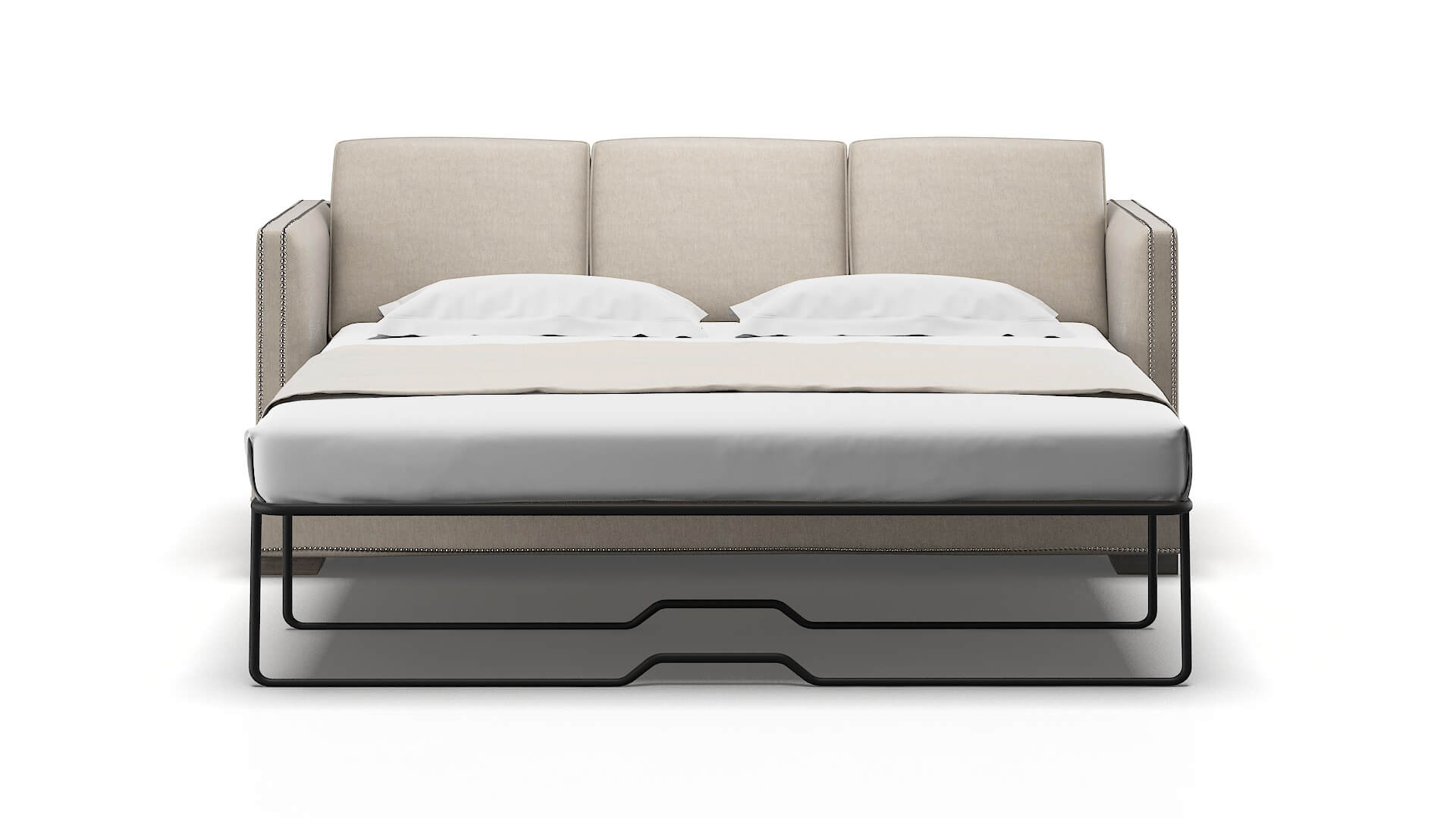 Riga Derby Linen Sofa Sleeper Espresso legs 1