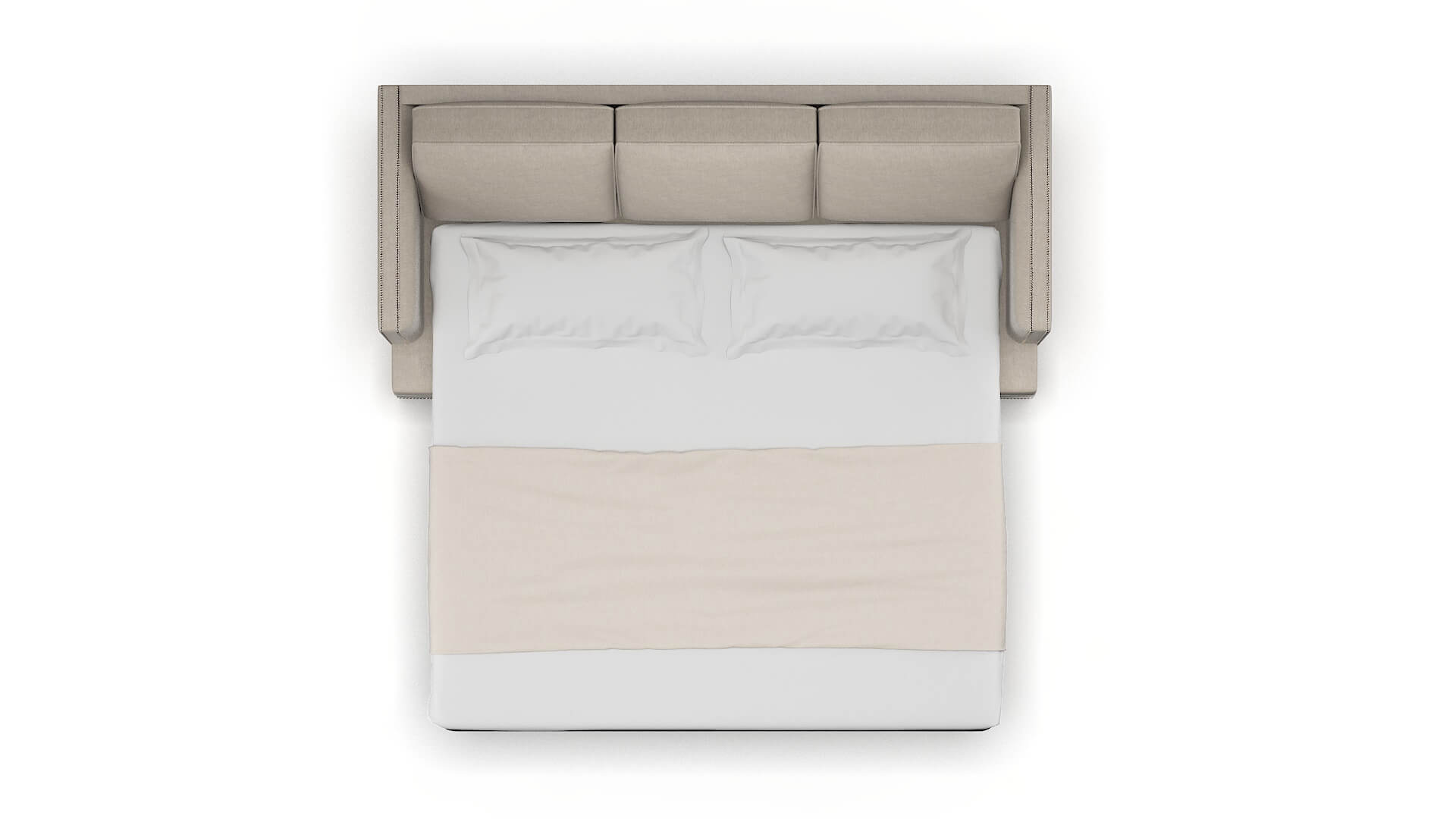 Riga Derby Linen Sofa Sleeper Espresso legs 3