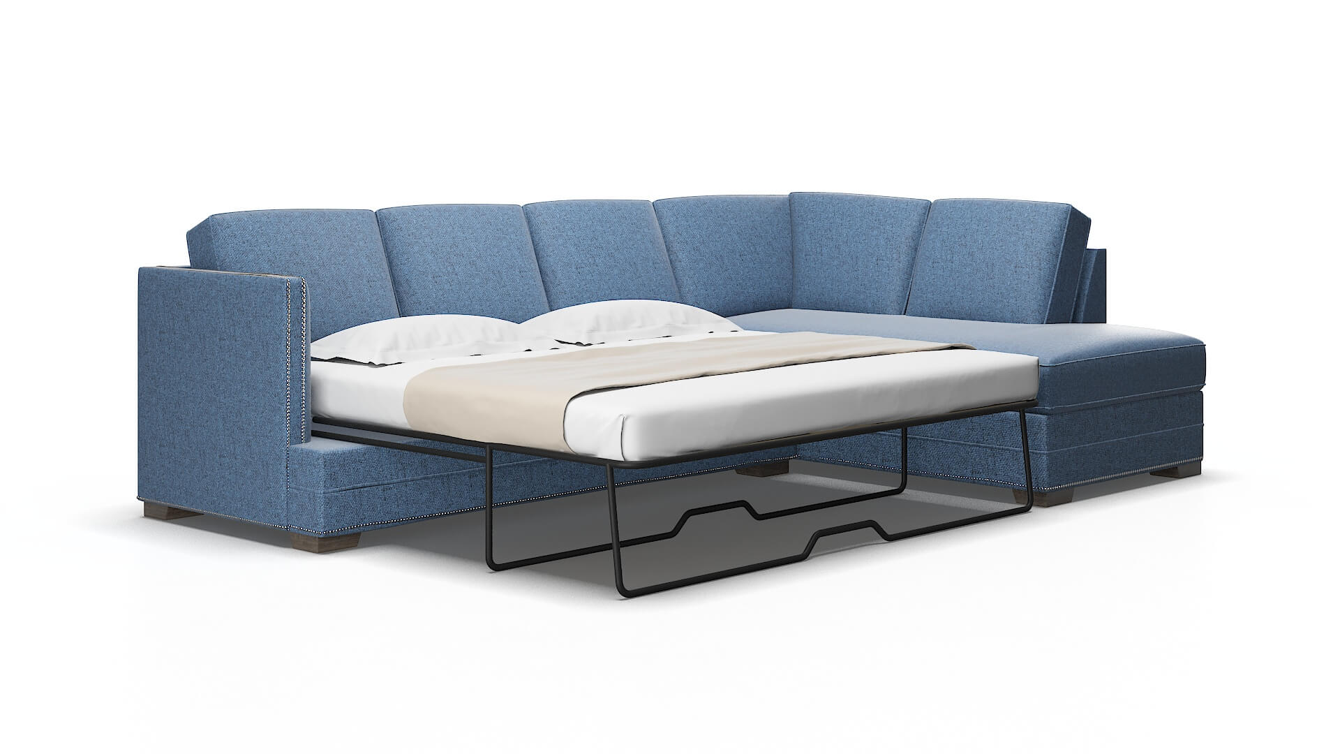 Riga Derby navy Panel sleeper Espresso Legs  2