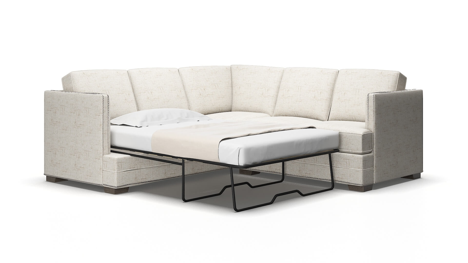 Riga Derby taupe Sectional sleeper Espresso Legs  2