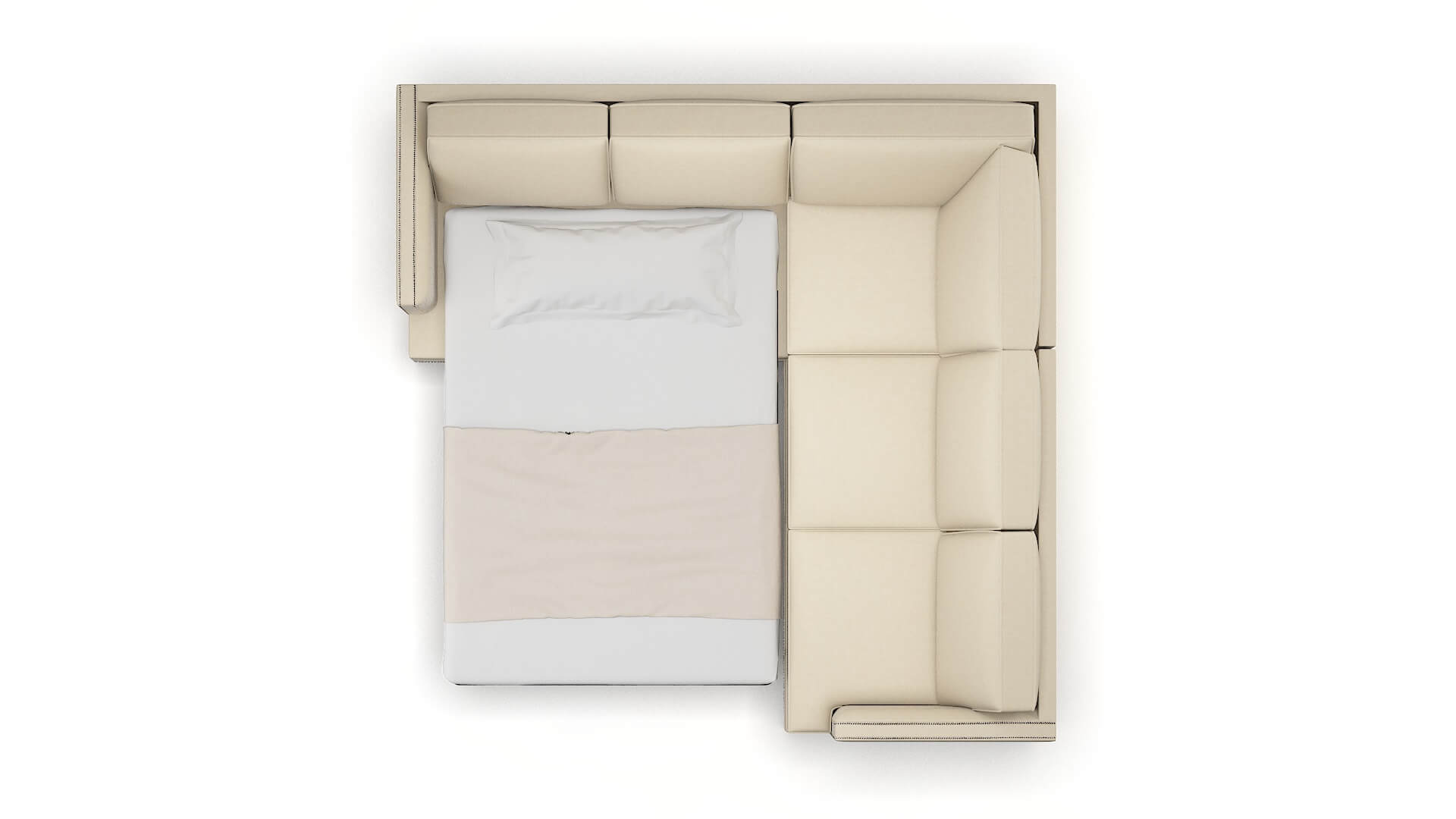 Riga Dream_d Almond Sectional Sleeper Espresso legs 3