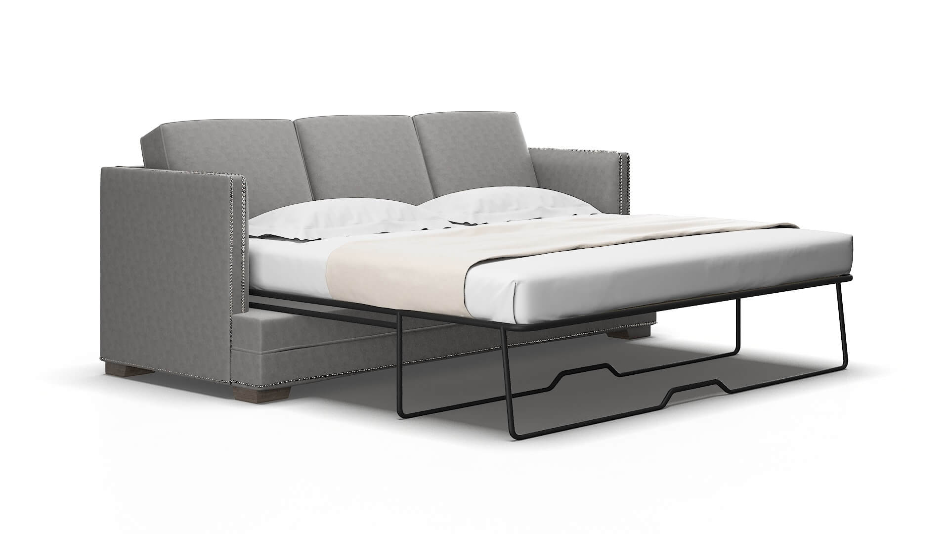 Riga Dream_d charcoal Sofa sleeper Espresso Legs  2