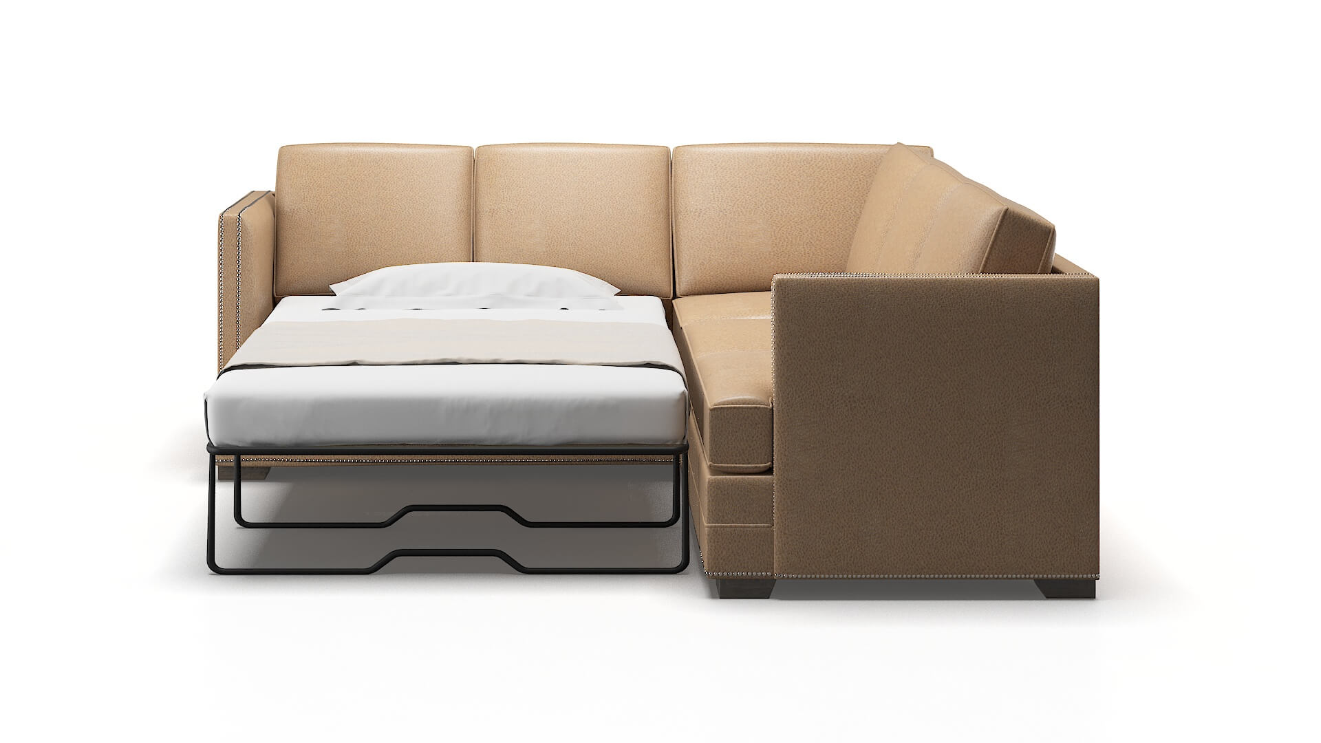 Riga Ford Dune Sectional Sleeper Espresso legs 1