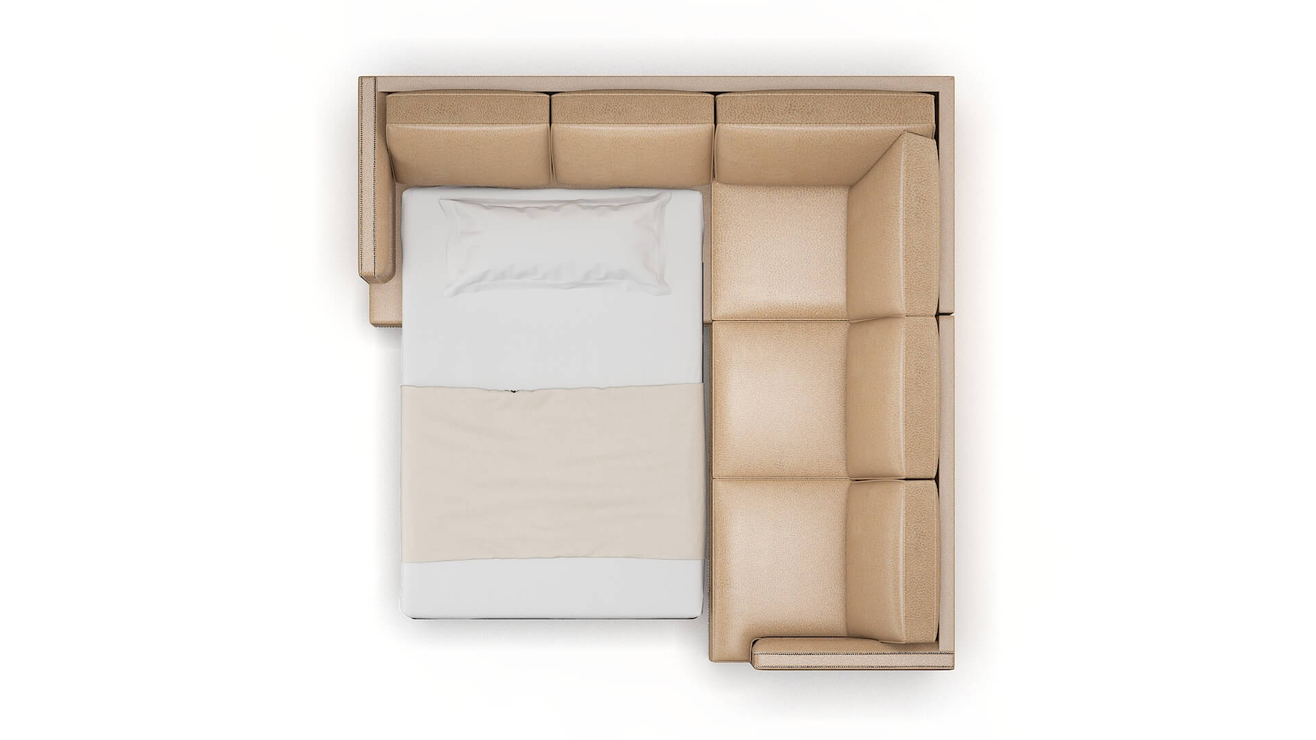 Riga Ford Dune Sectional Sleeper Espresso legs 3