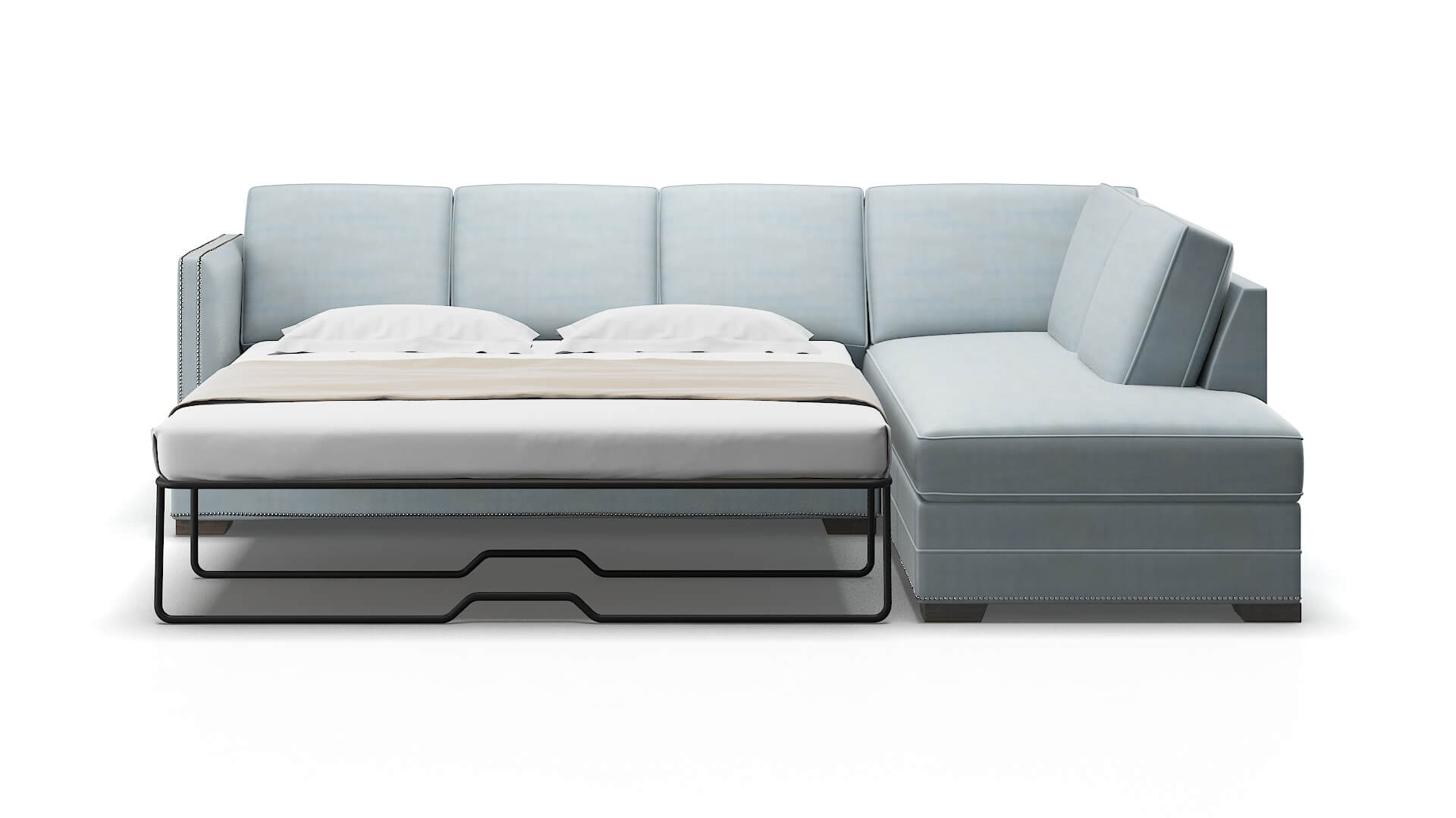 Riga Hathaway Aqua Panel Sleeper Espresso legs 1