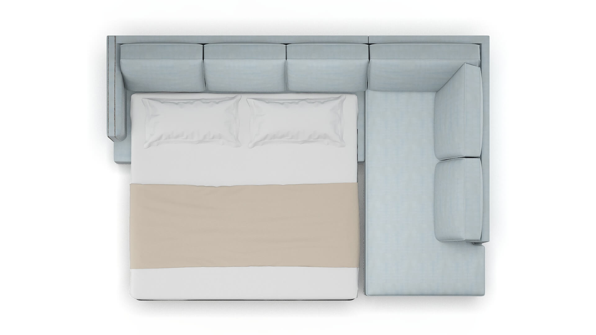 Riga Hathaway Aqua Panel Sleeper Espresso legs 3