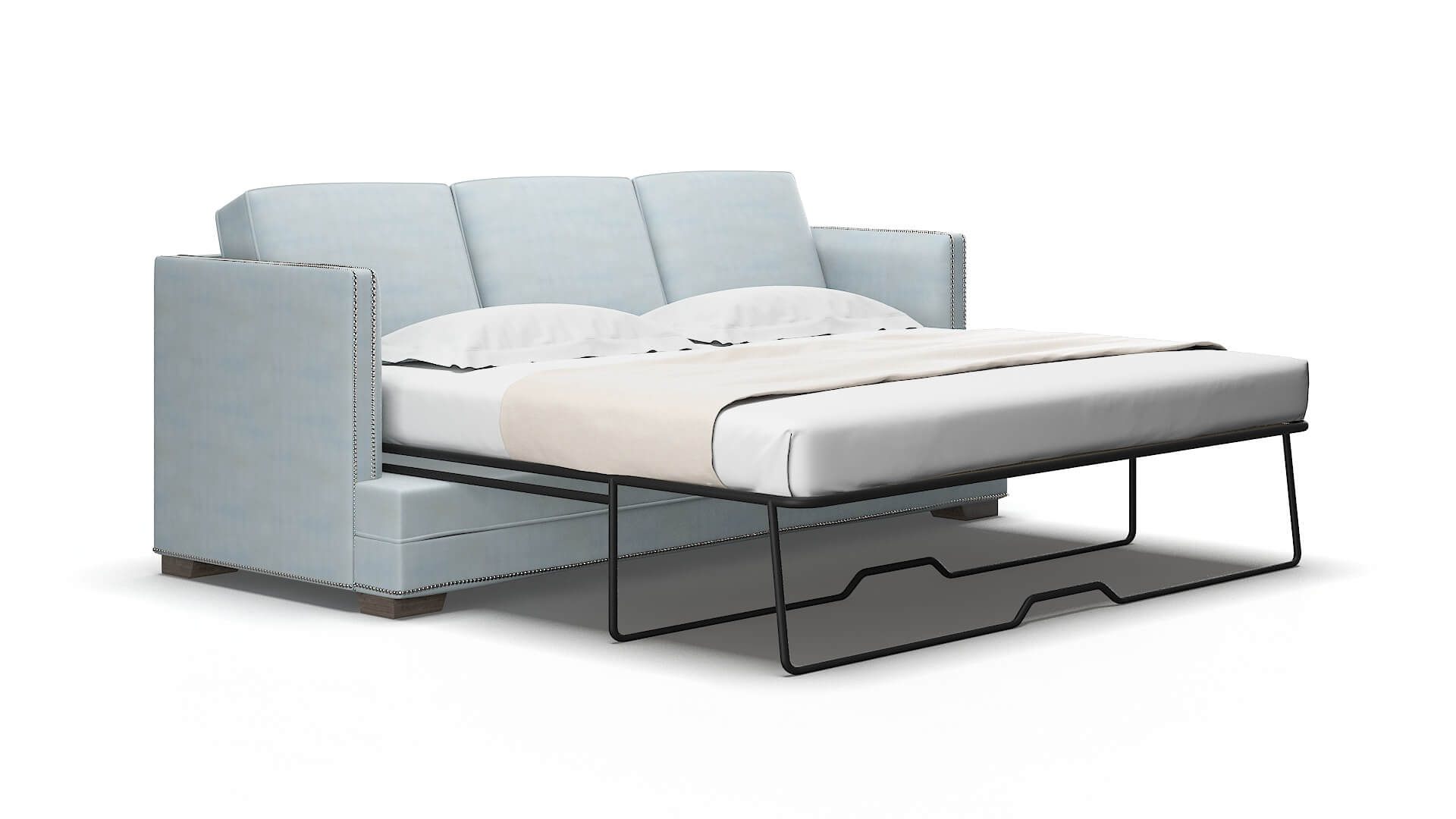 Riga Hathaway aqua Sofa sleeper Espresso Legs  2