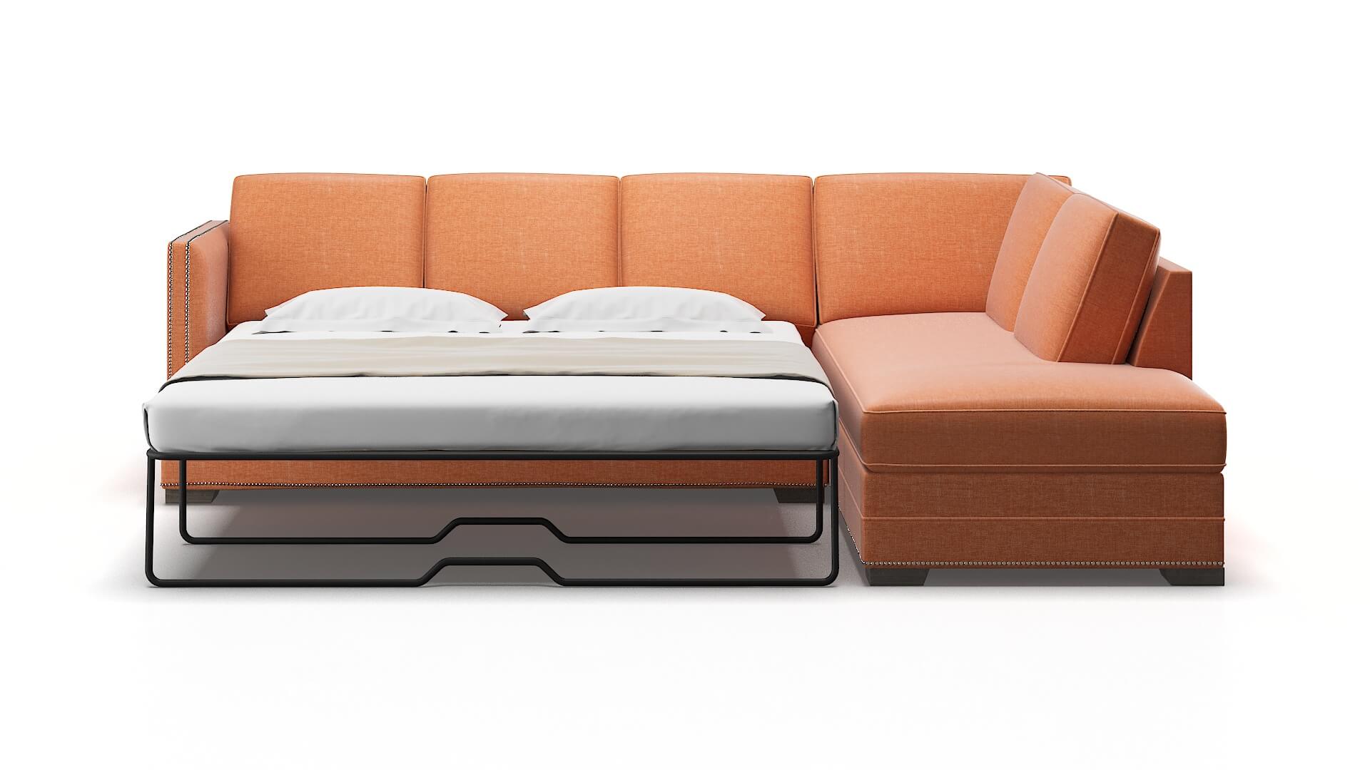Riga Hepburn Appricot Panel Sleeper Espresso legs 1