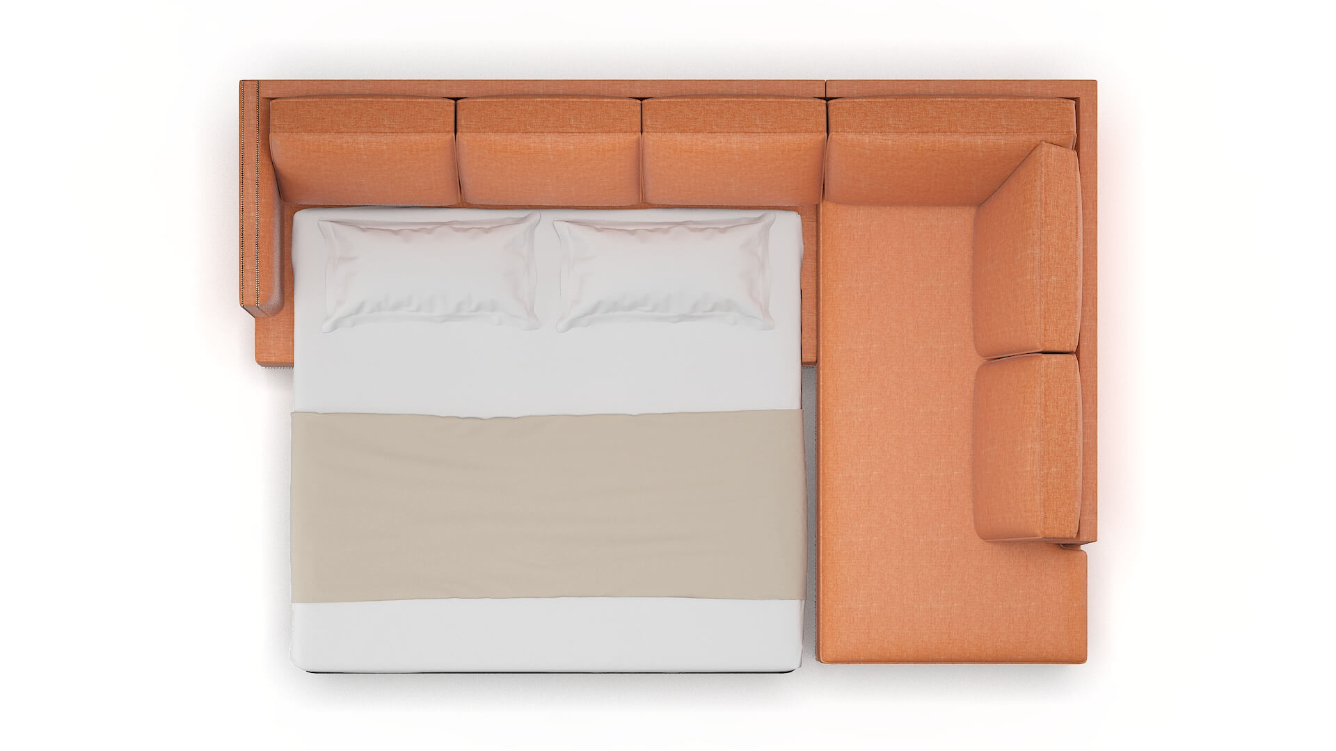 Riga Hepburn Appricot Panel Sleeper Espresso legs 3