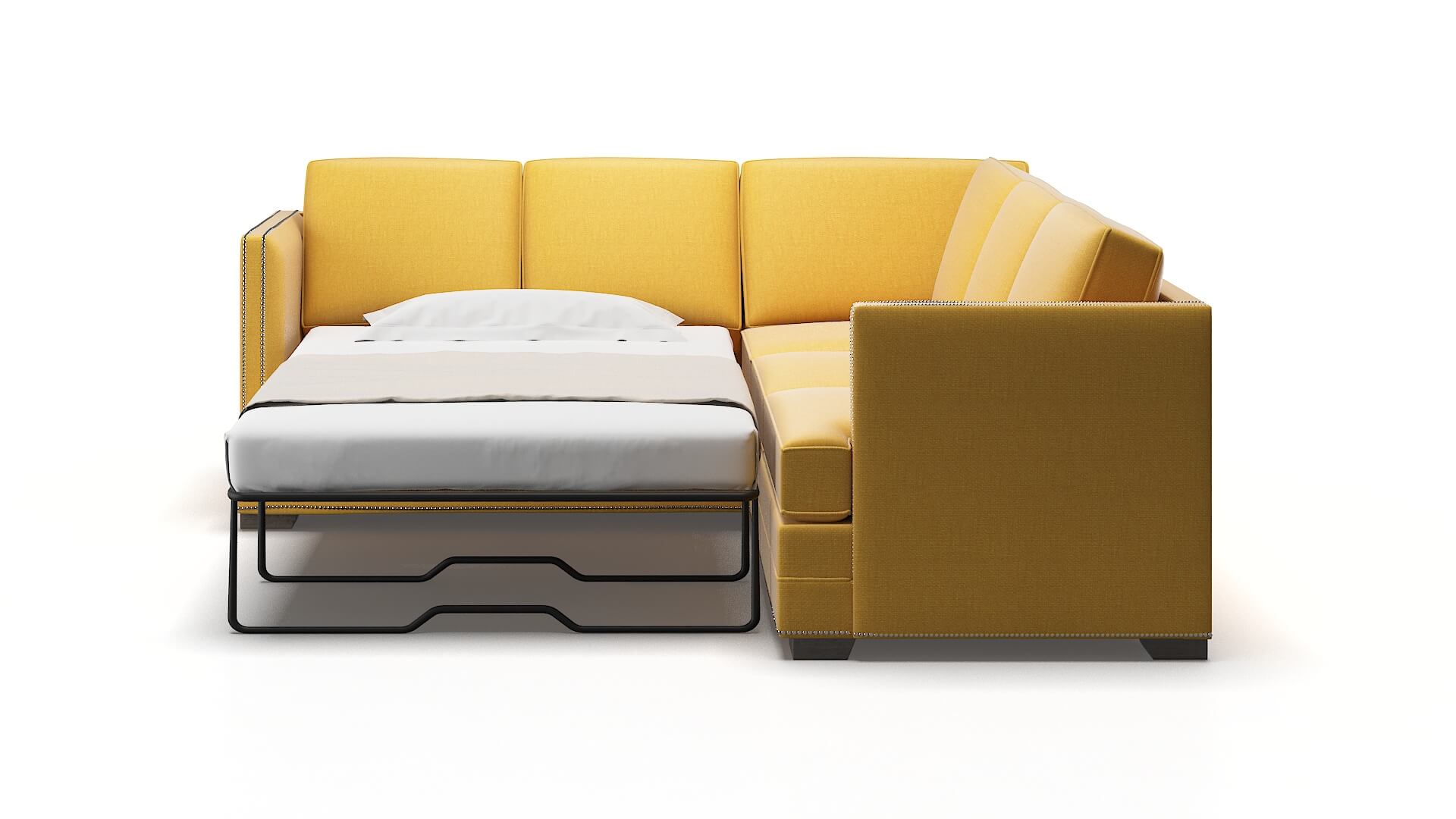 Riga Hepburn Chai_tea Sectional Sleeper Espresso legs 1