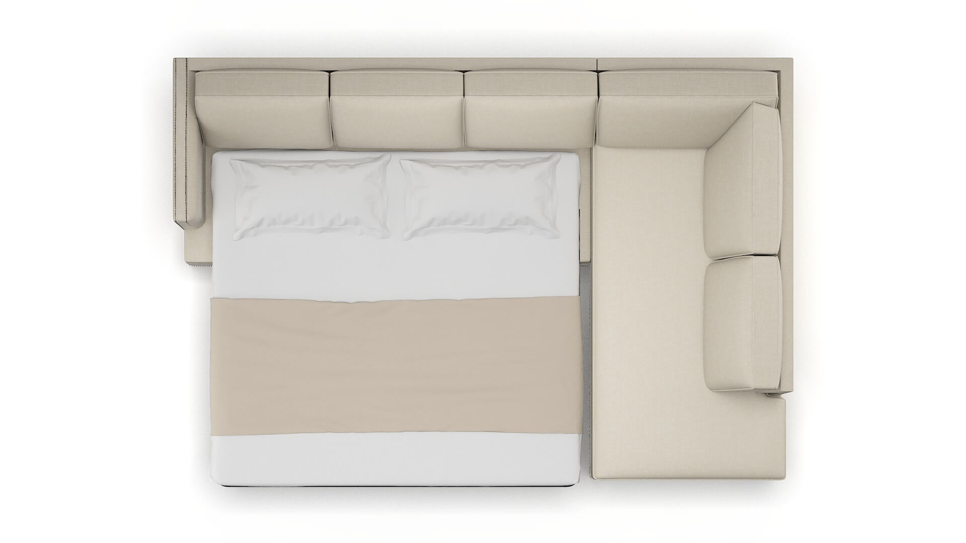 Riga Keylargo Almond Panel Sleeper Espresso legs 3