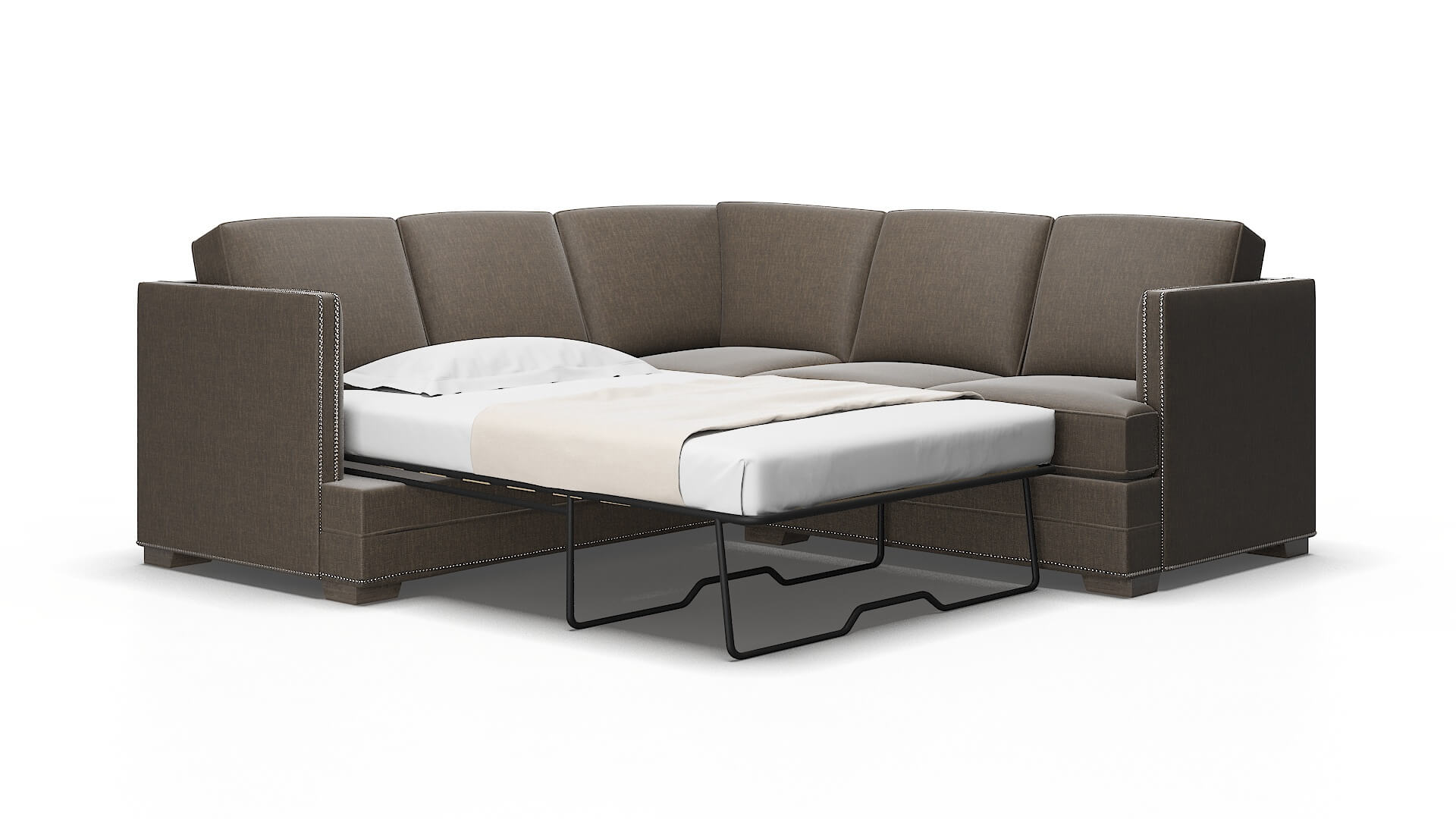Riga Keylargo bark Sectional sleeper Espresso Legs  2