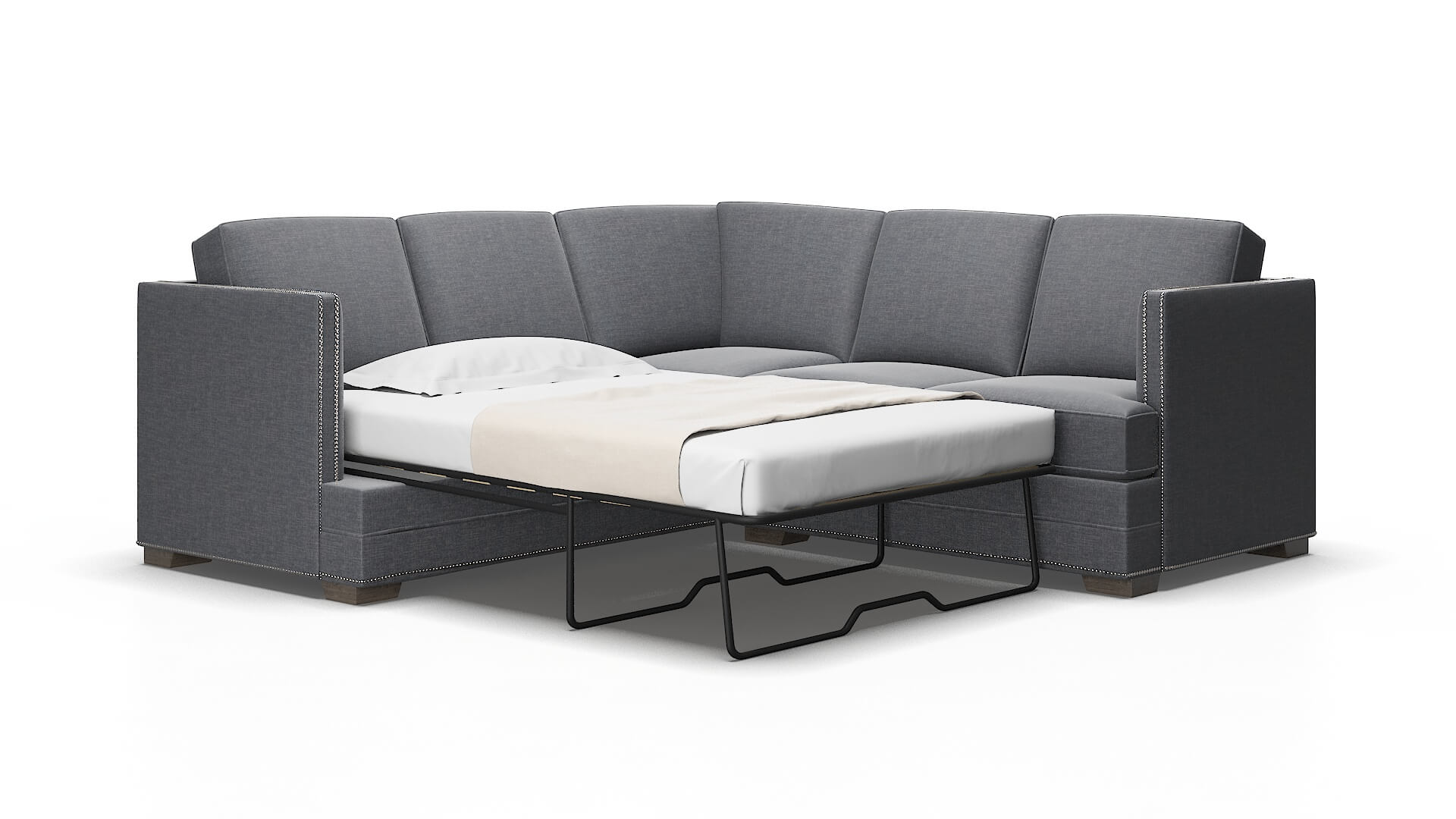 Riga Keylargo graphite Sectional sleeper Espresso Legs  2