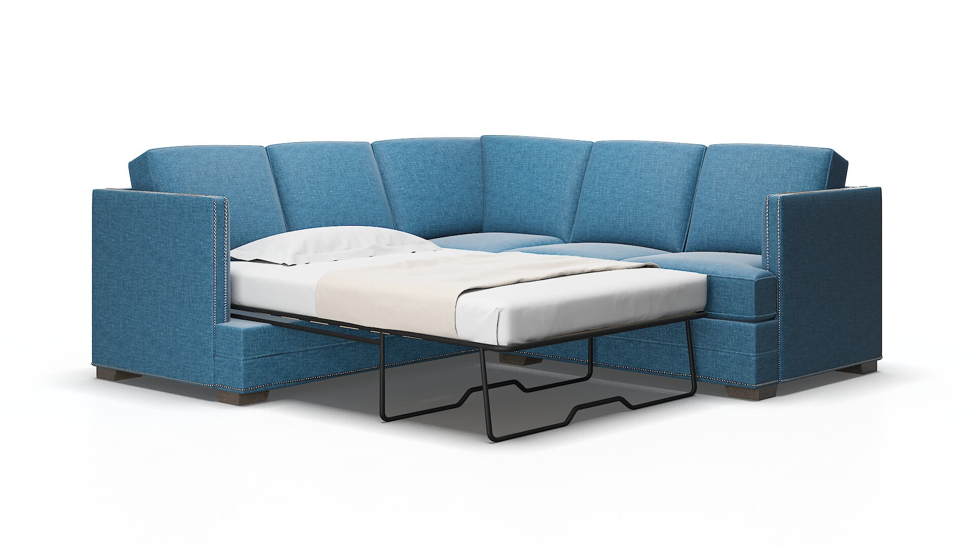 Riga Keylargo ocean Sectional sleeper Espresso Legs  2