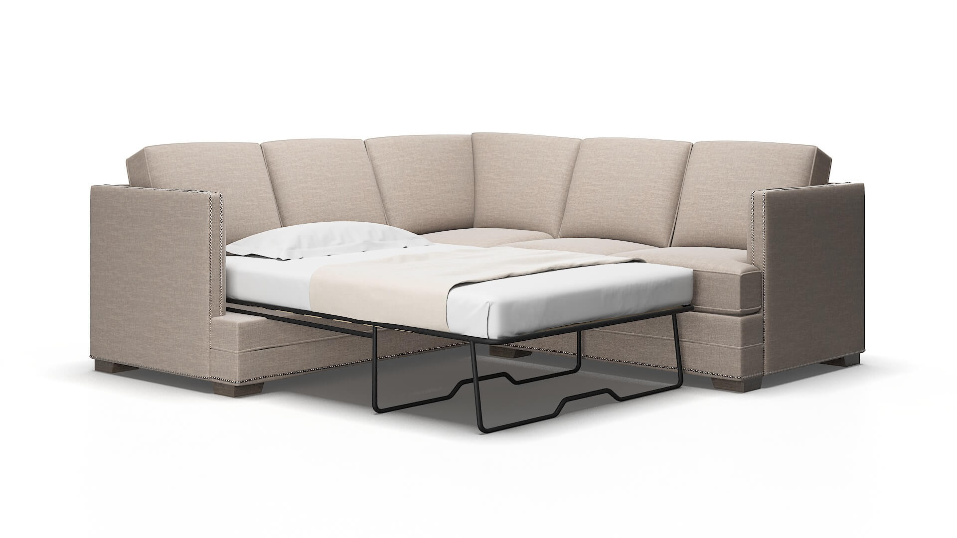 Riga Keylargo pumice Sectional sleeper Espresso Legs  2