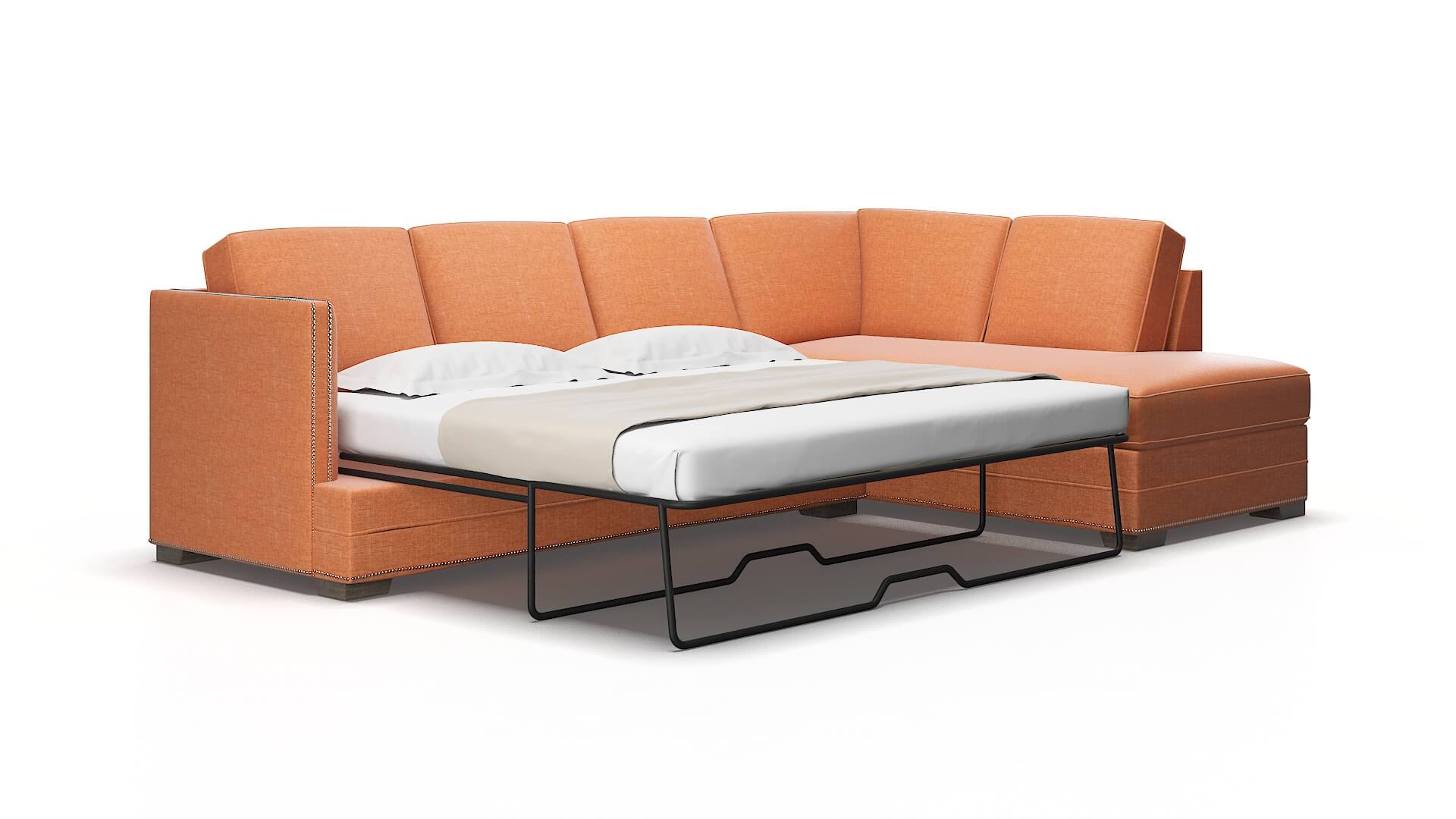 Riga Keylargo terracotta Panel sleeper Espresso Legs  2
