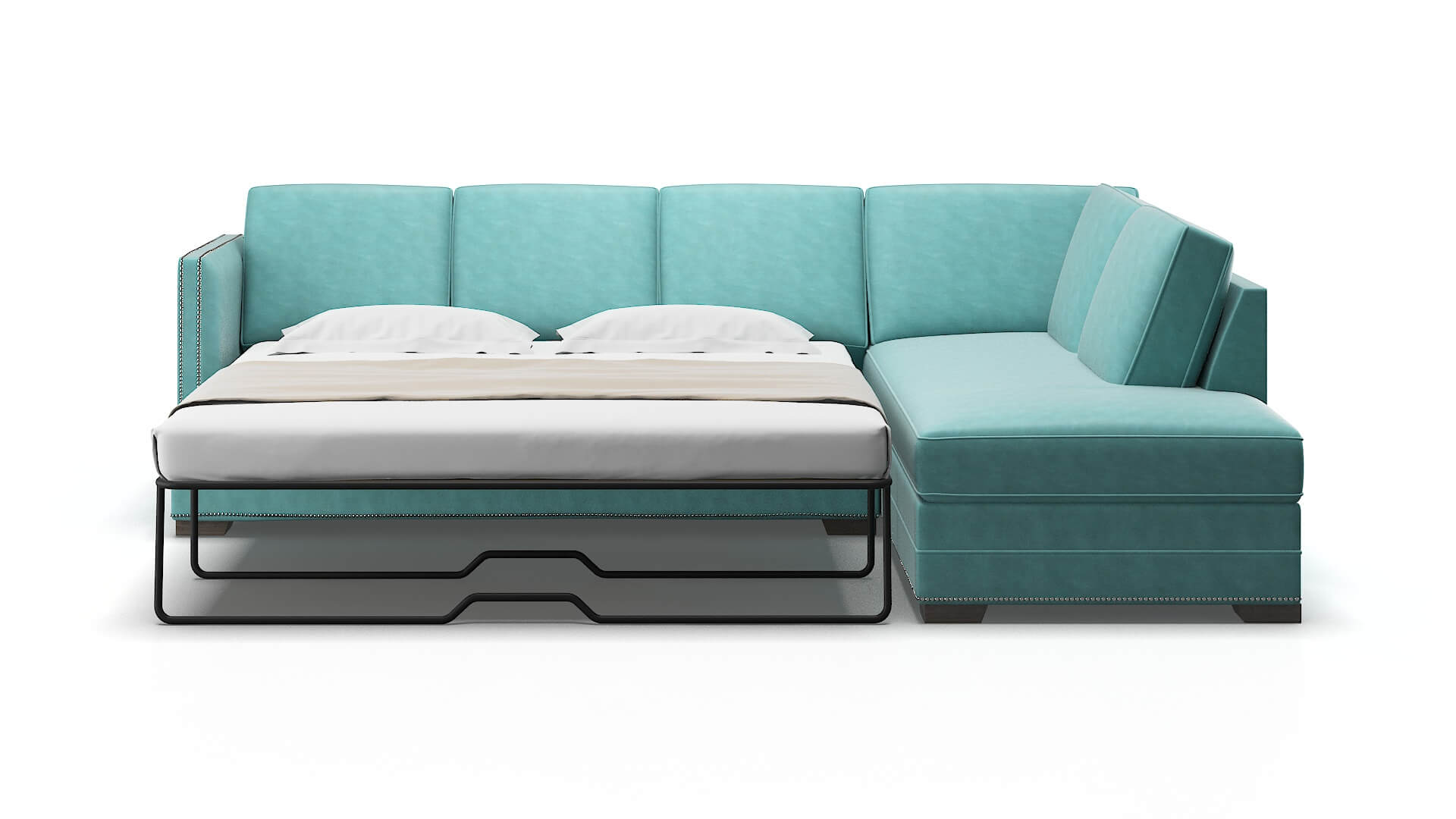 Riga Leslie Caribbean Panel Sleeper Espresso legs 1