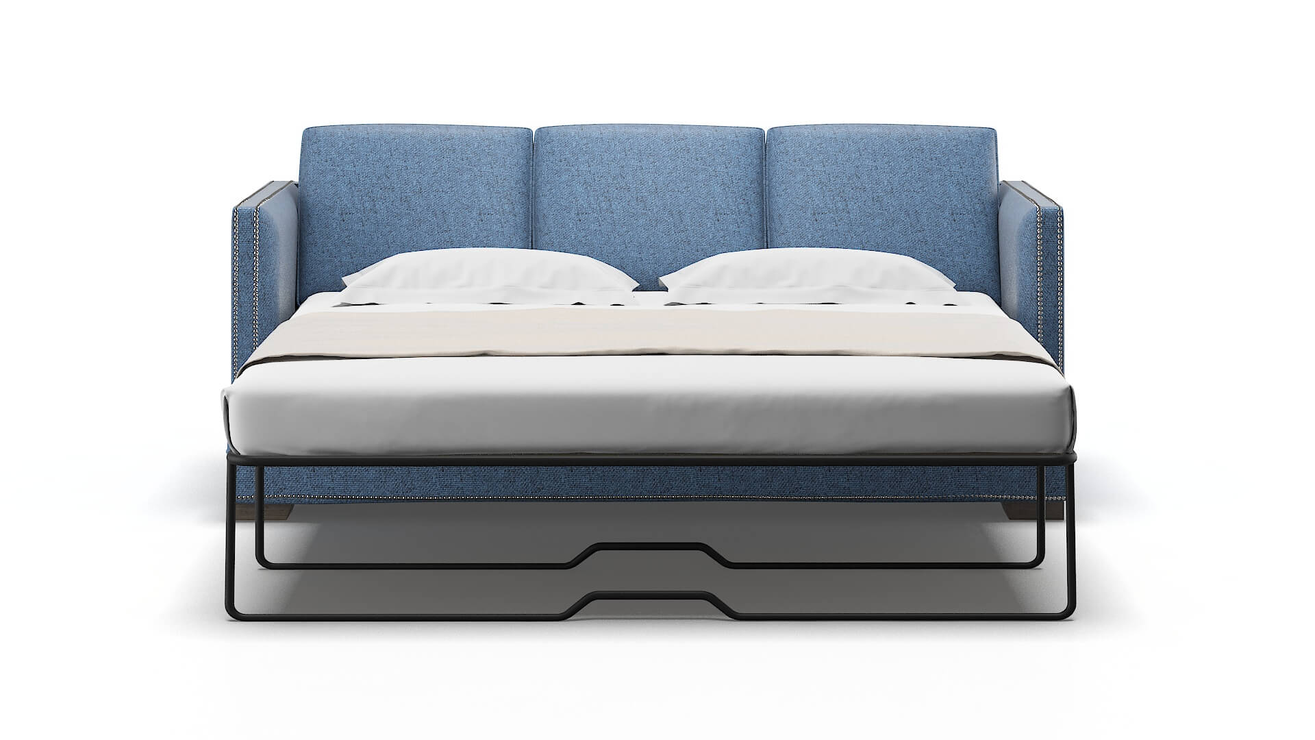 Riga Leslie Indigo Sofa Sleeper Espresso legs 1