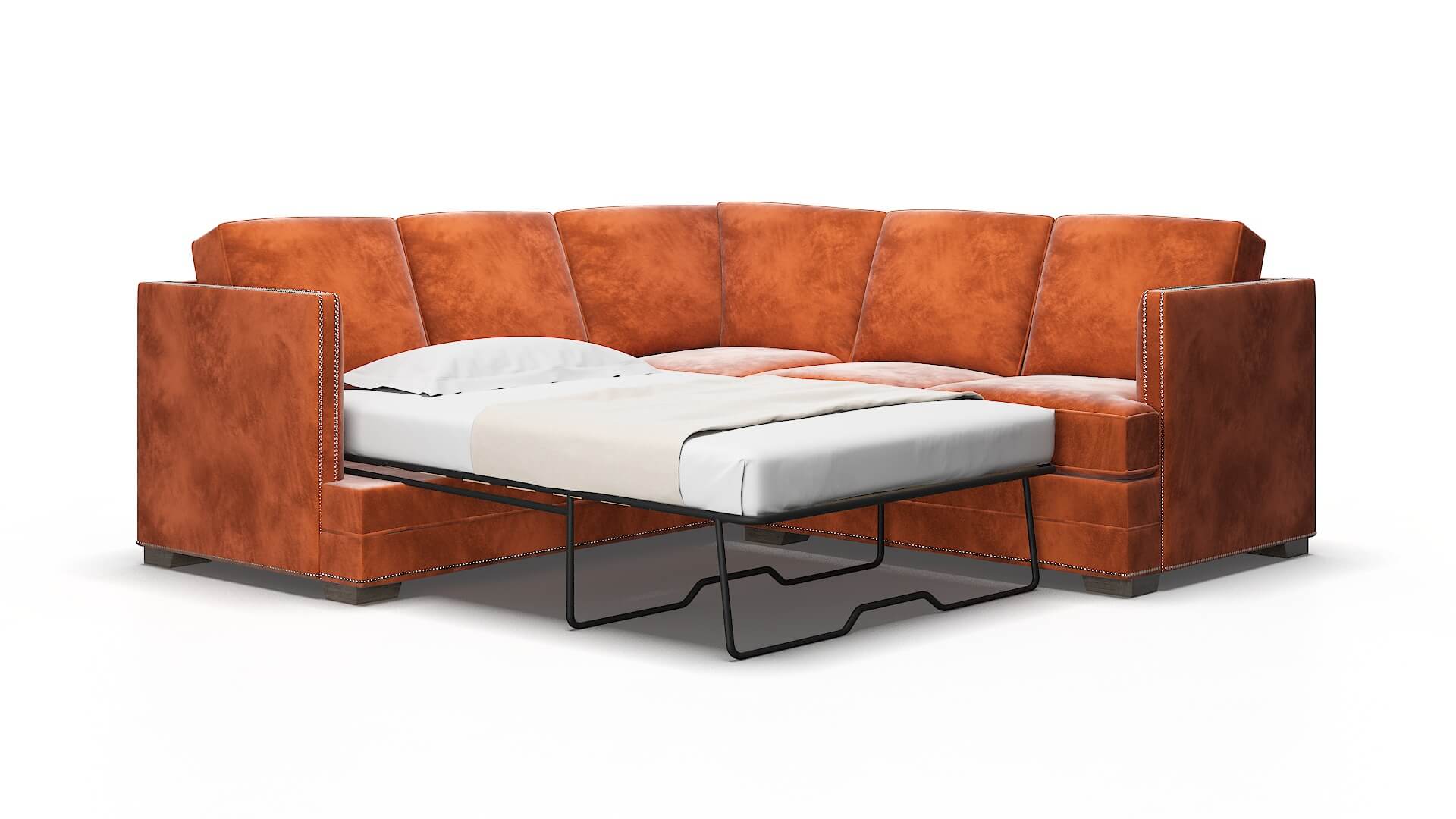 Riga Loft copper Sectional sleeper Espresso Legs  2
