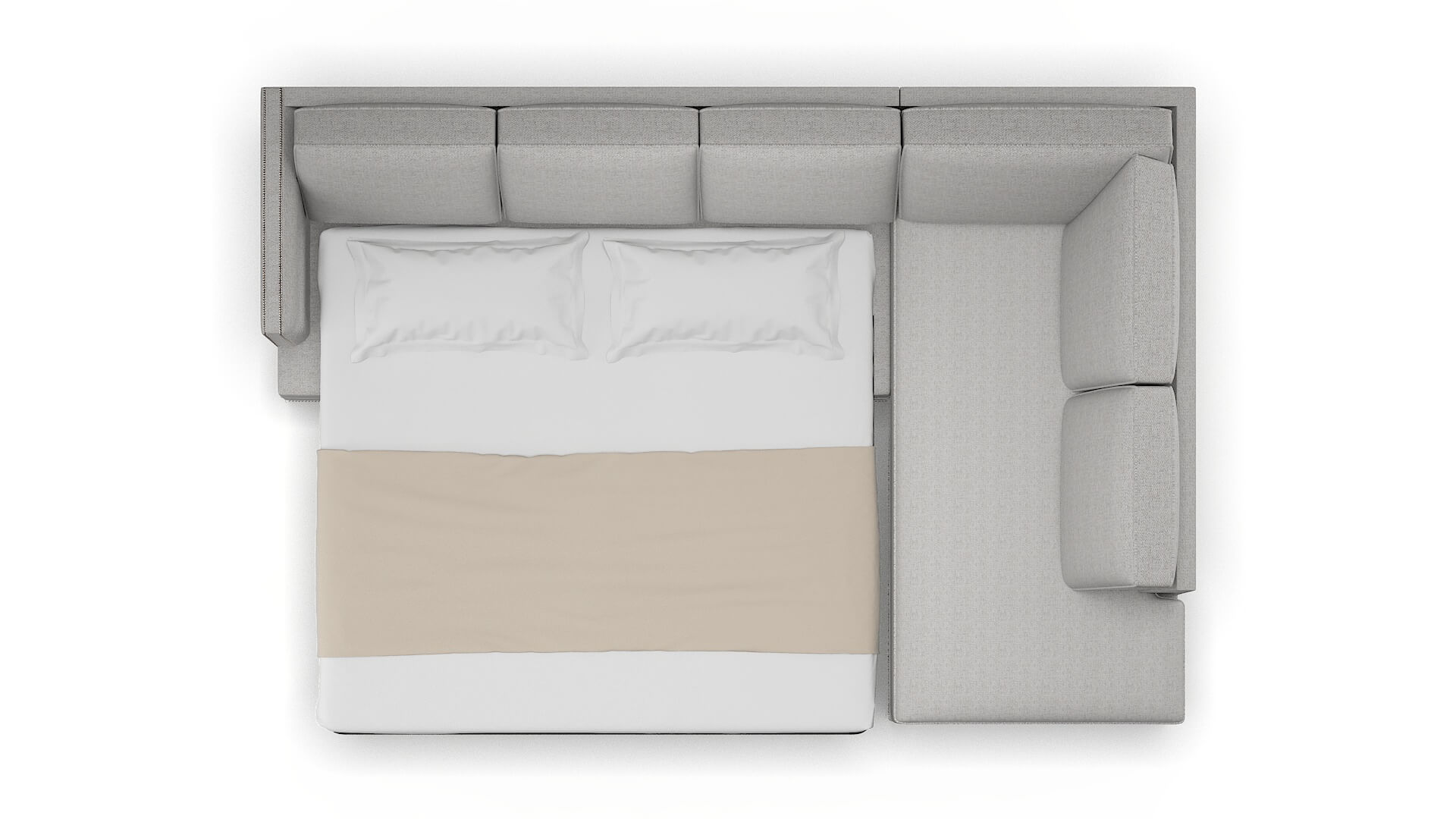 Riga Malibu Dove Panel Sleeper Espresso legs 3