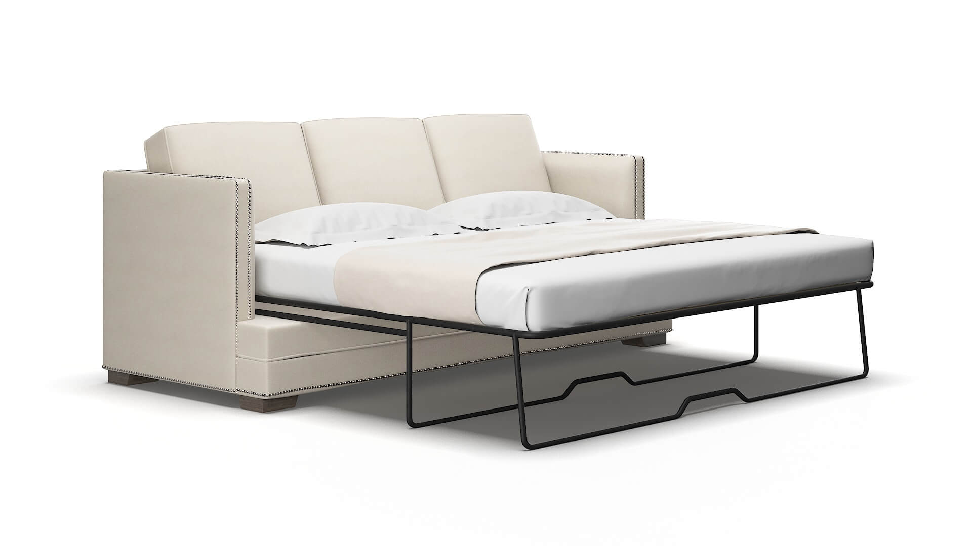 Riga Malibu linen Sofa sleeper Espresso Legs  2