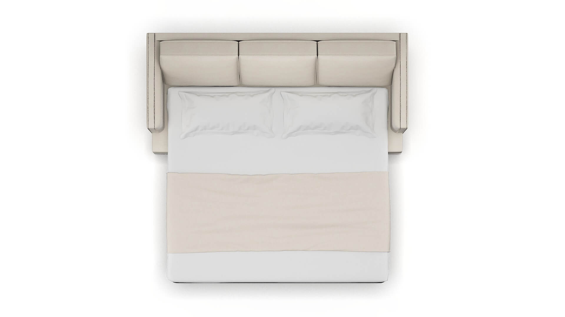 Riga Malibu Linen Sofa Sleeper Espresso legs 3