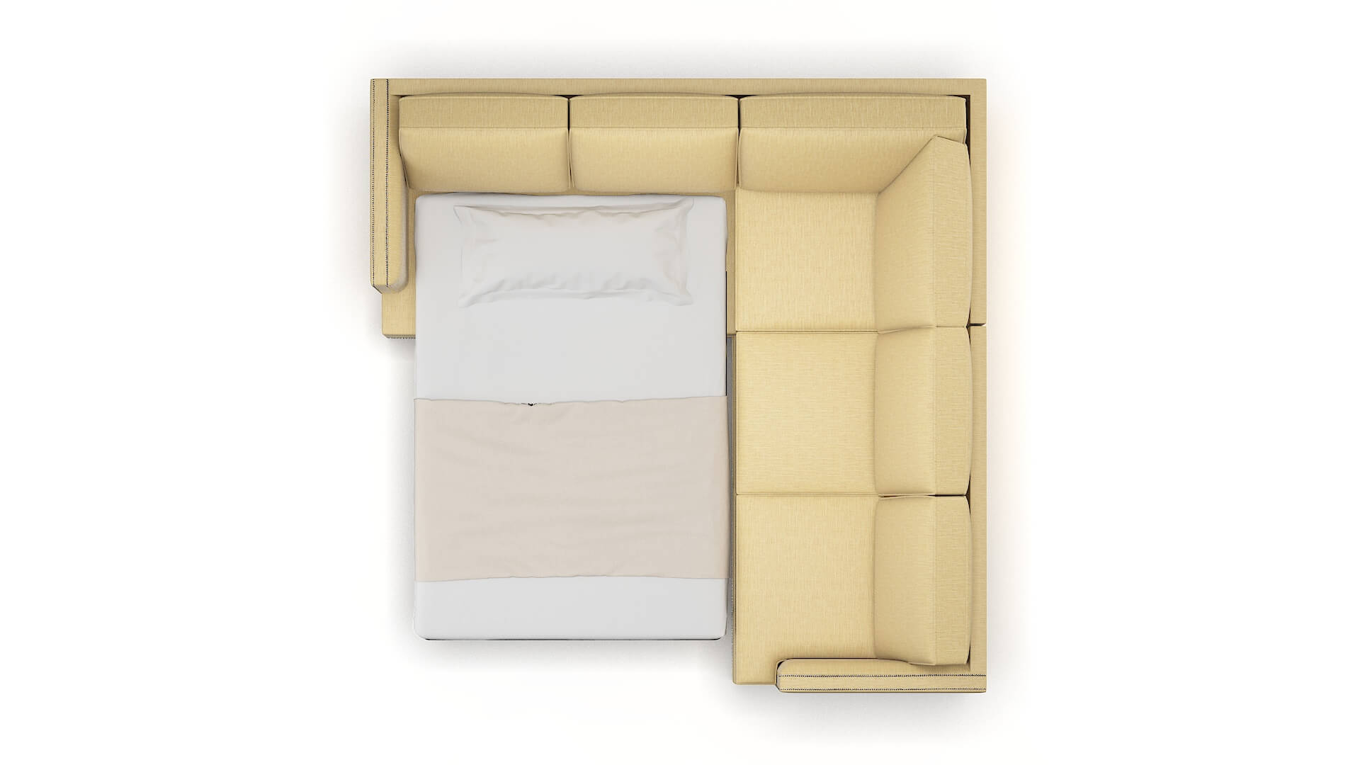 Riga Malibu Maize Sectional Sleeper Espresso legs 3